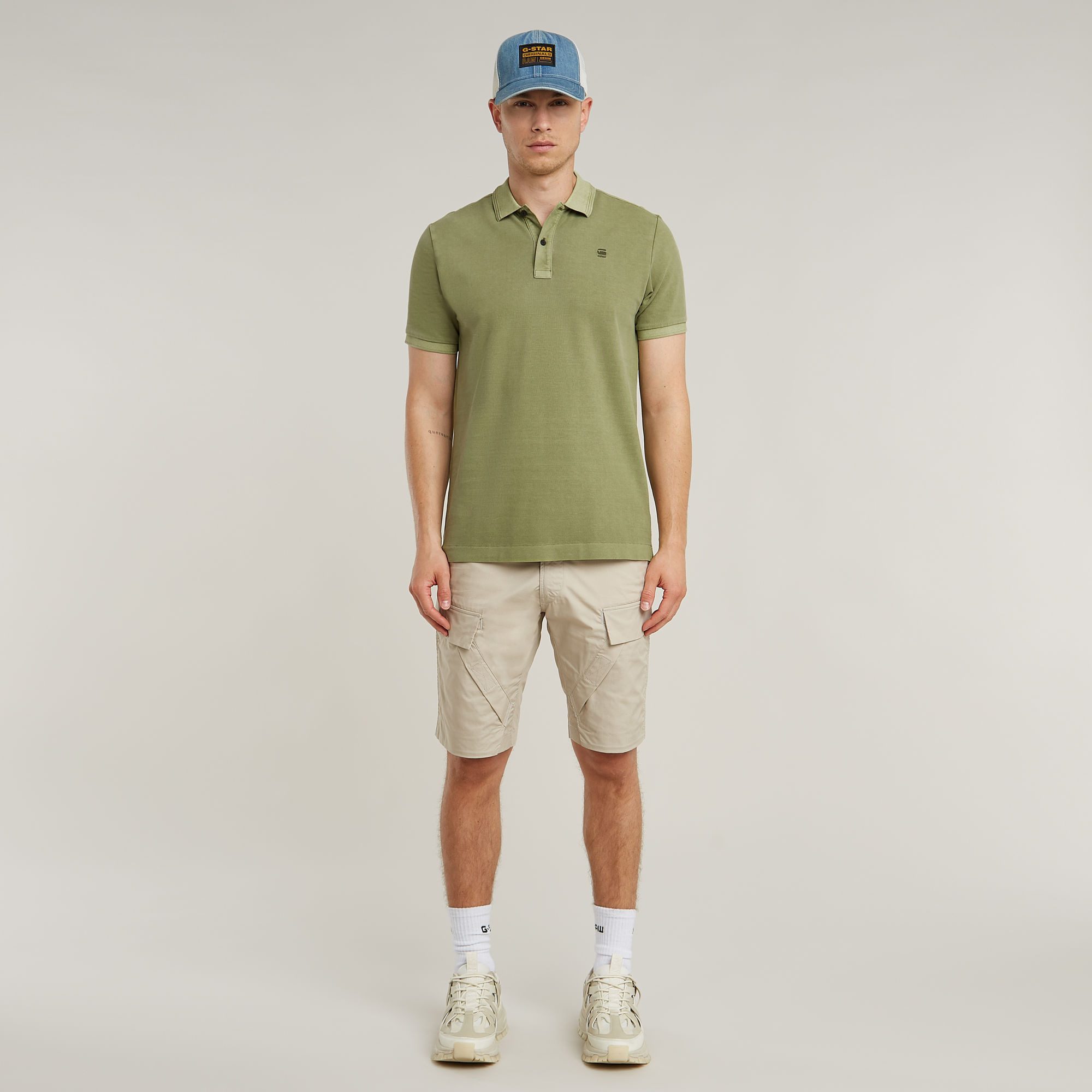 G-Star RAW Poloshirt Dunda slim fit Logo-embossing op de borst