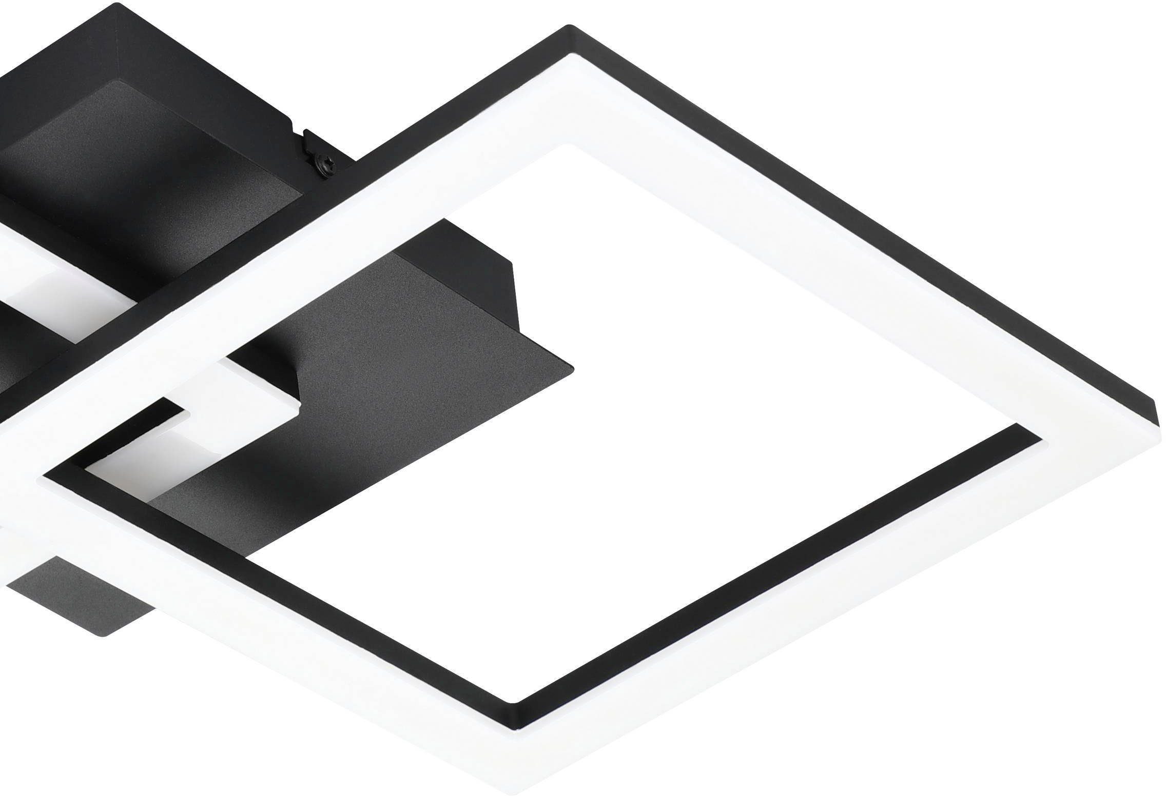 EGLO Plafondlamp PARANDAY-Z plafondlamp zwart, verstelbaar, disco-modus, ZigBee 3.0 53 x 31 cm, timer, app en spraakbesturing alexa, excl. afstandsbediening (1 stuk)