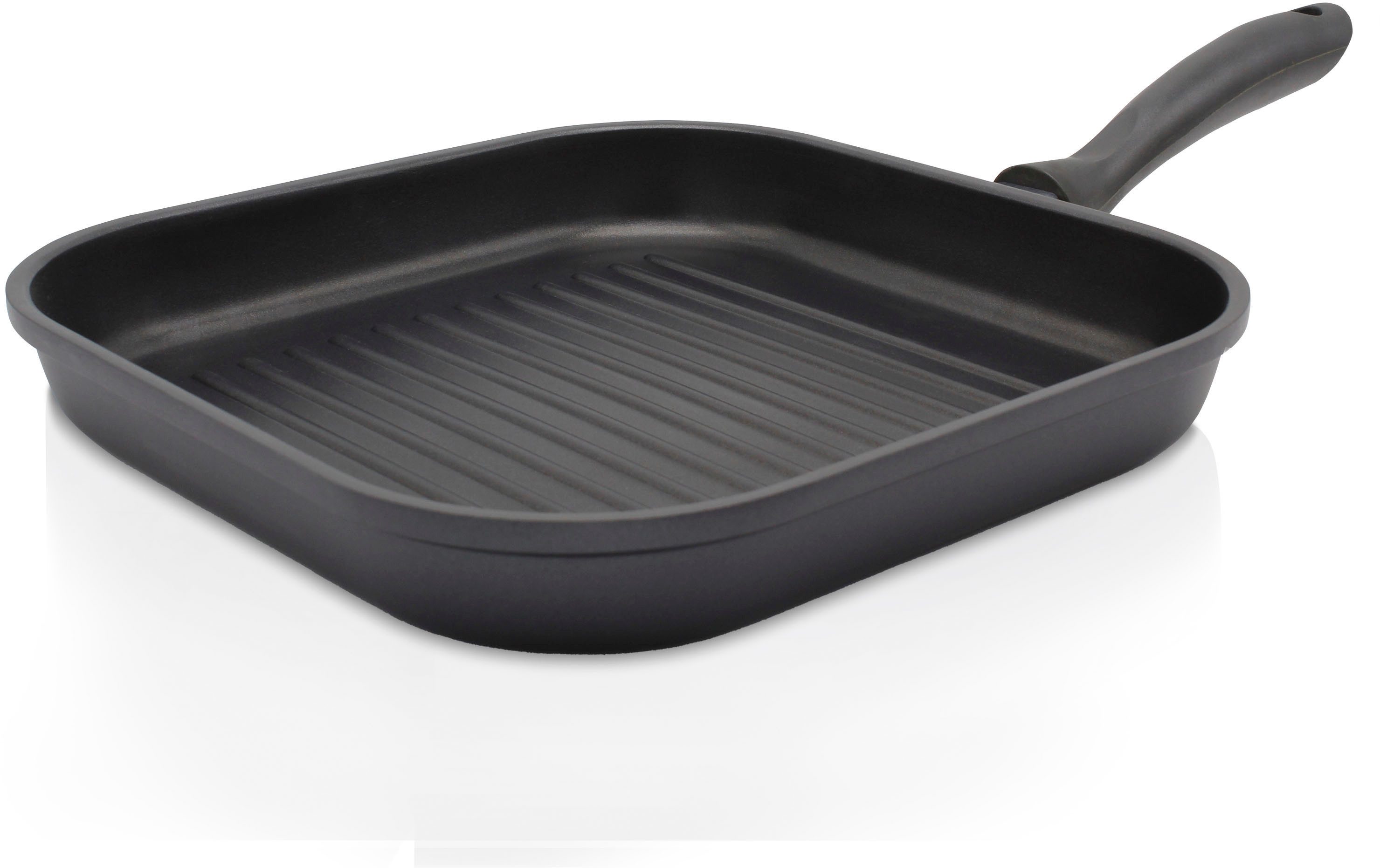 Krüger Steakpan Aluguss grill-/ steakpan LEIPZIG, 28 x 28 cm (1-delig) grillpannen zwart