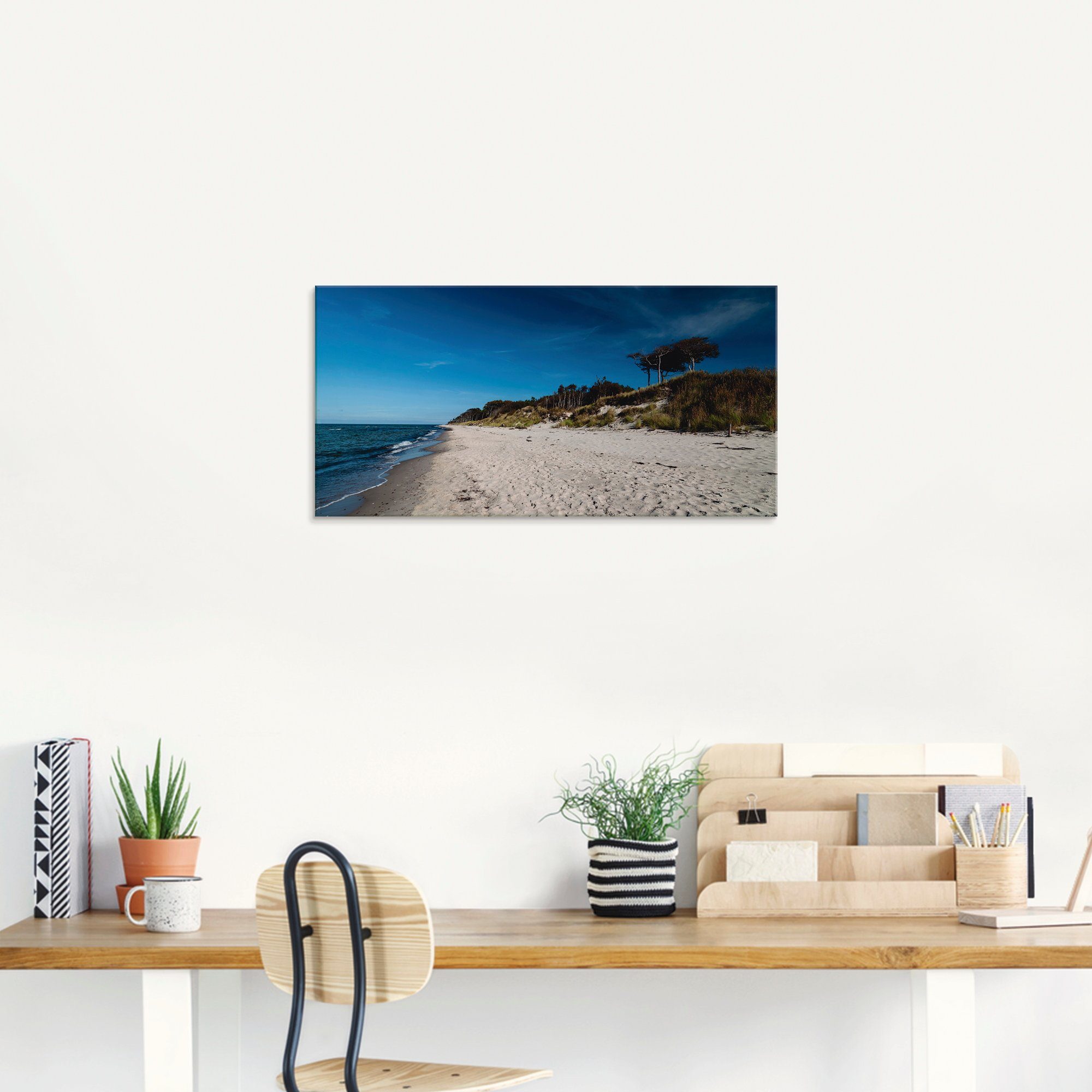 Artland Print op glas Aan het Weststrand- Oostzee - Darss