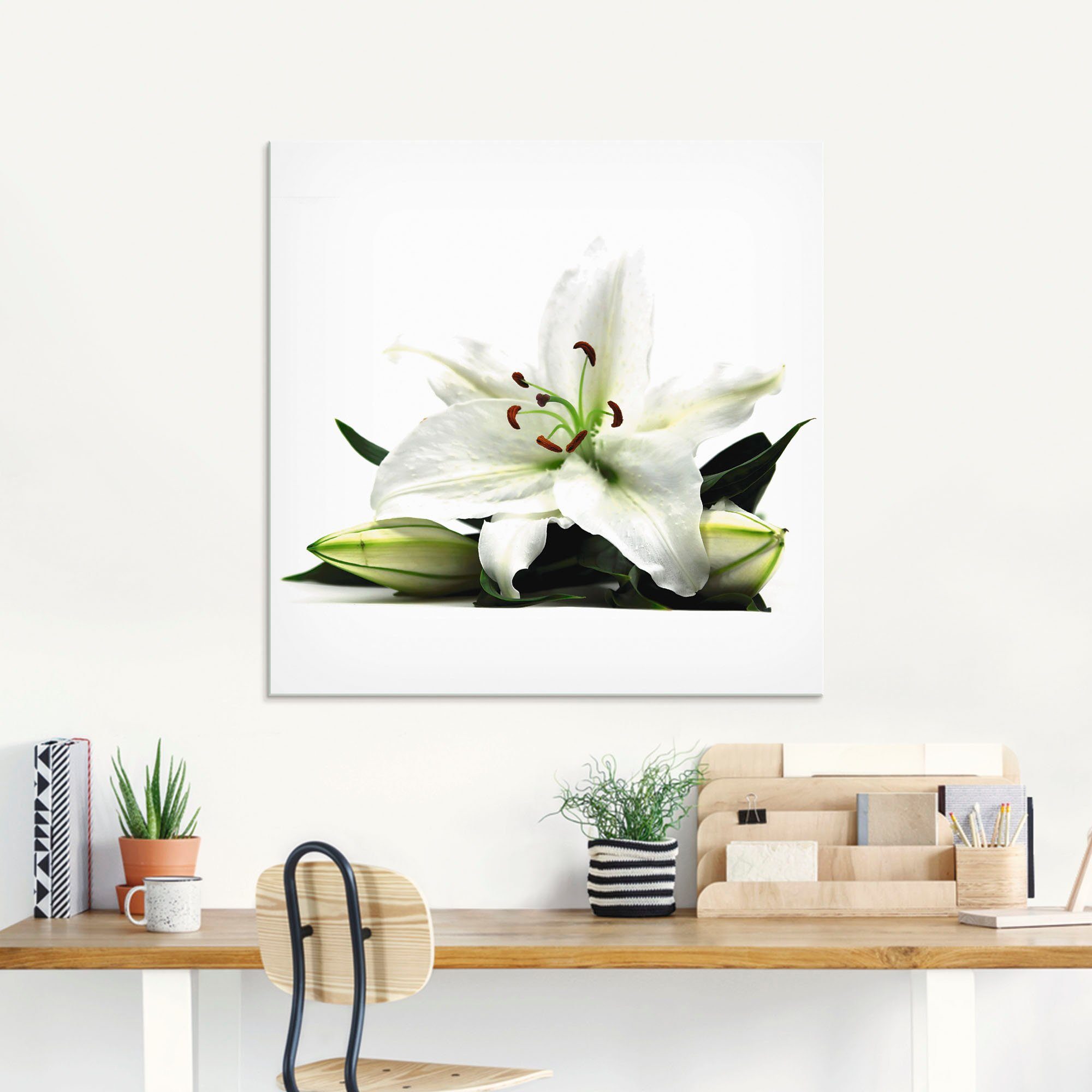 Artland Print op glas Grote lelie in verschillende maten
