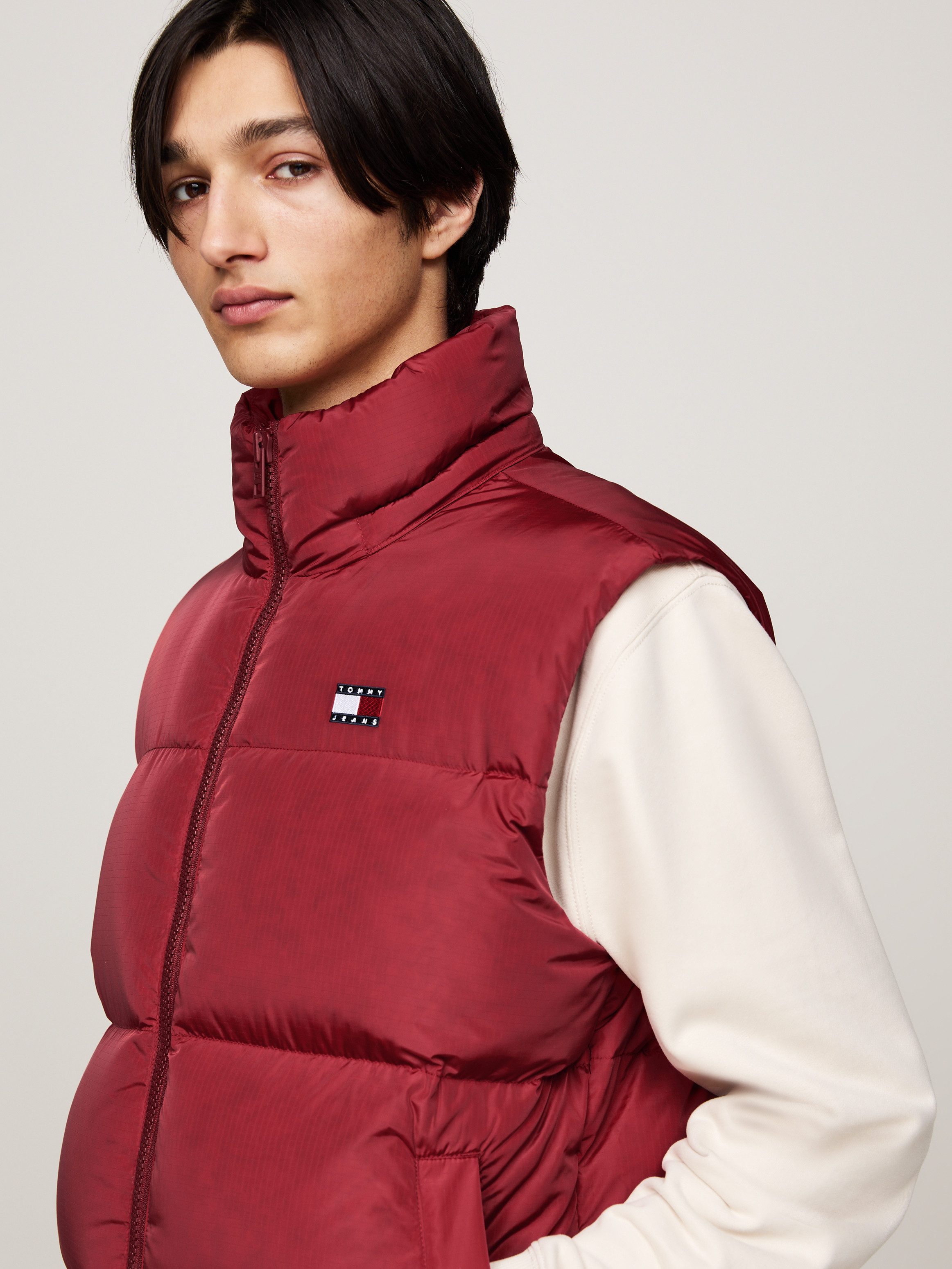 TOMMY JEANS Bodywarmer TJM ALASKA VEST Afneembare capuchon met trekkoord