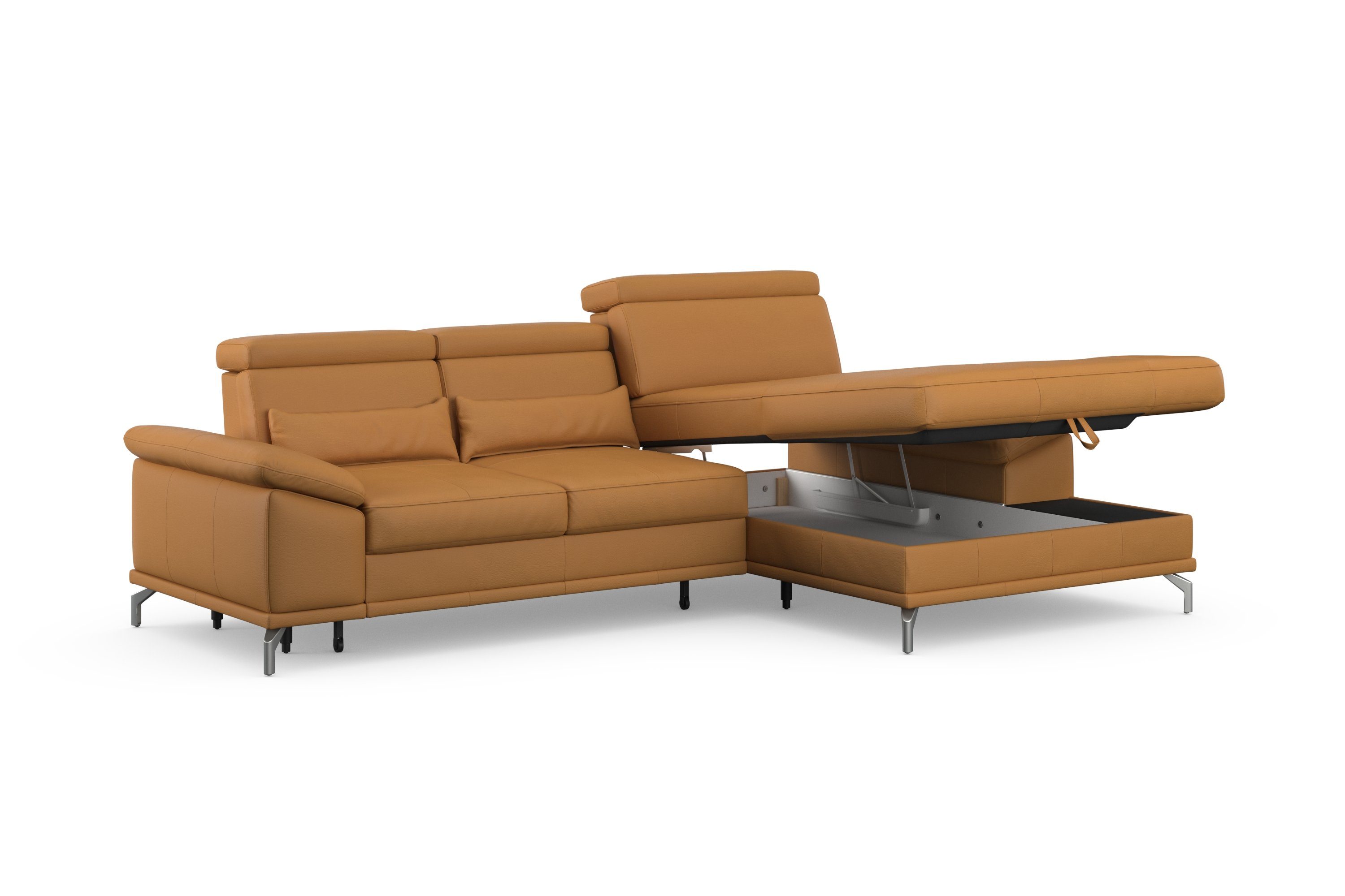 sit&more Hoekbank Cabrio L-vorm, met zitdiepteverstelling, arm- en hoofdsteunverstelling
