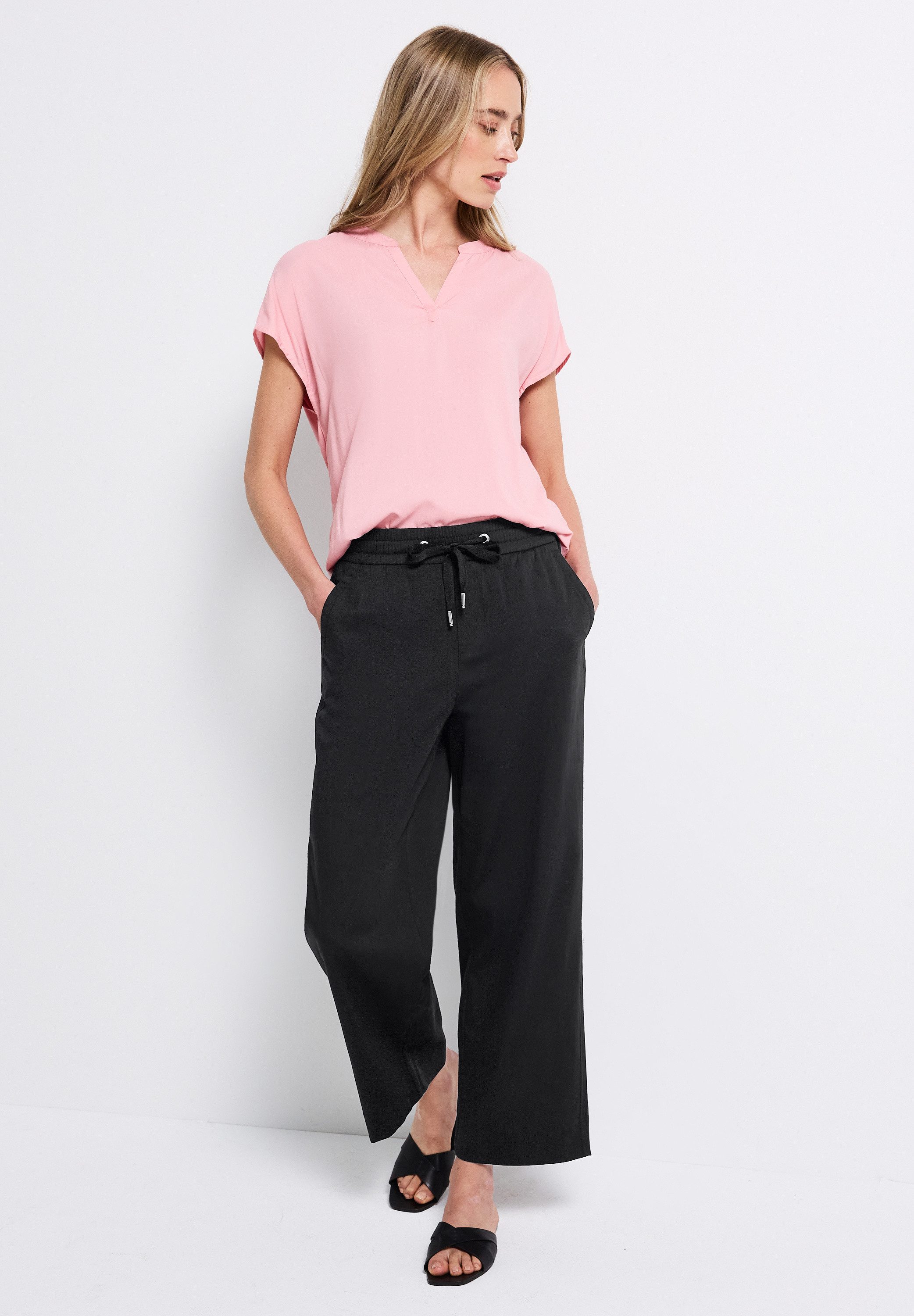 STREET ONE Stoffen broek met elastische taille