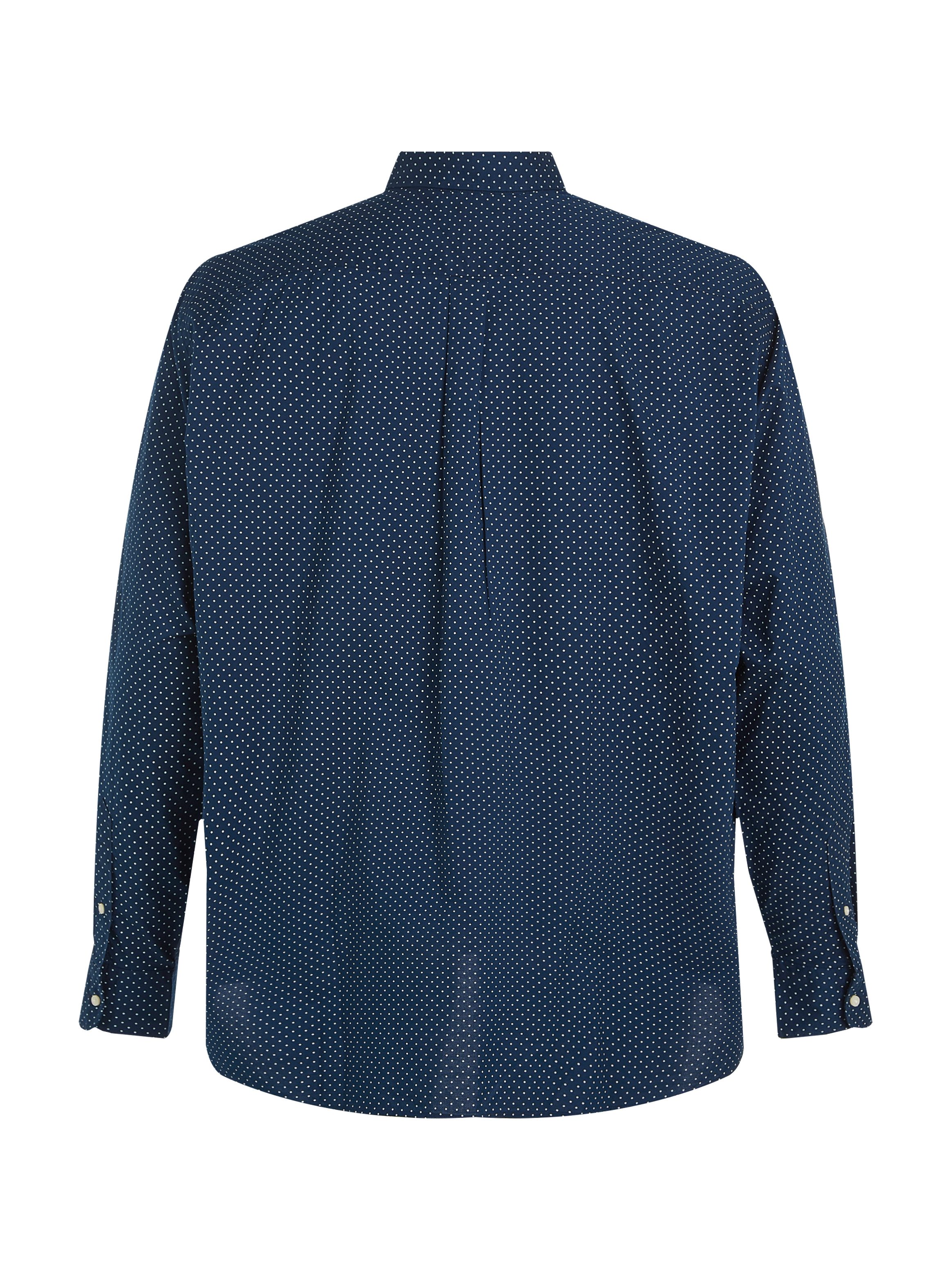 Tommy Hilfiger Overhemd met lange mouwen BT-FLEX POPLIN POLKA DOT S-B in grote maten logoborduring
