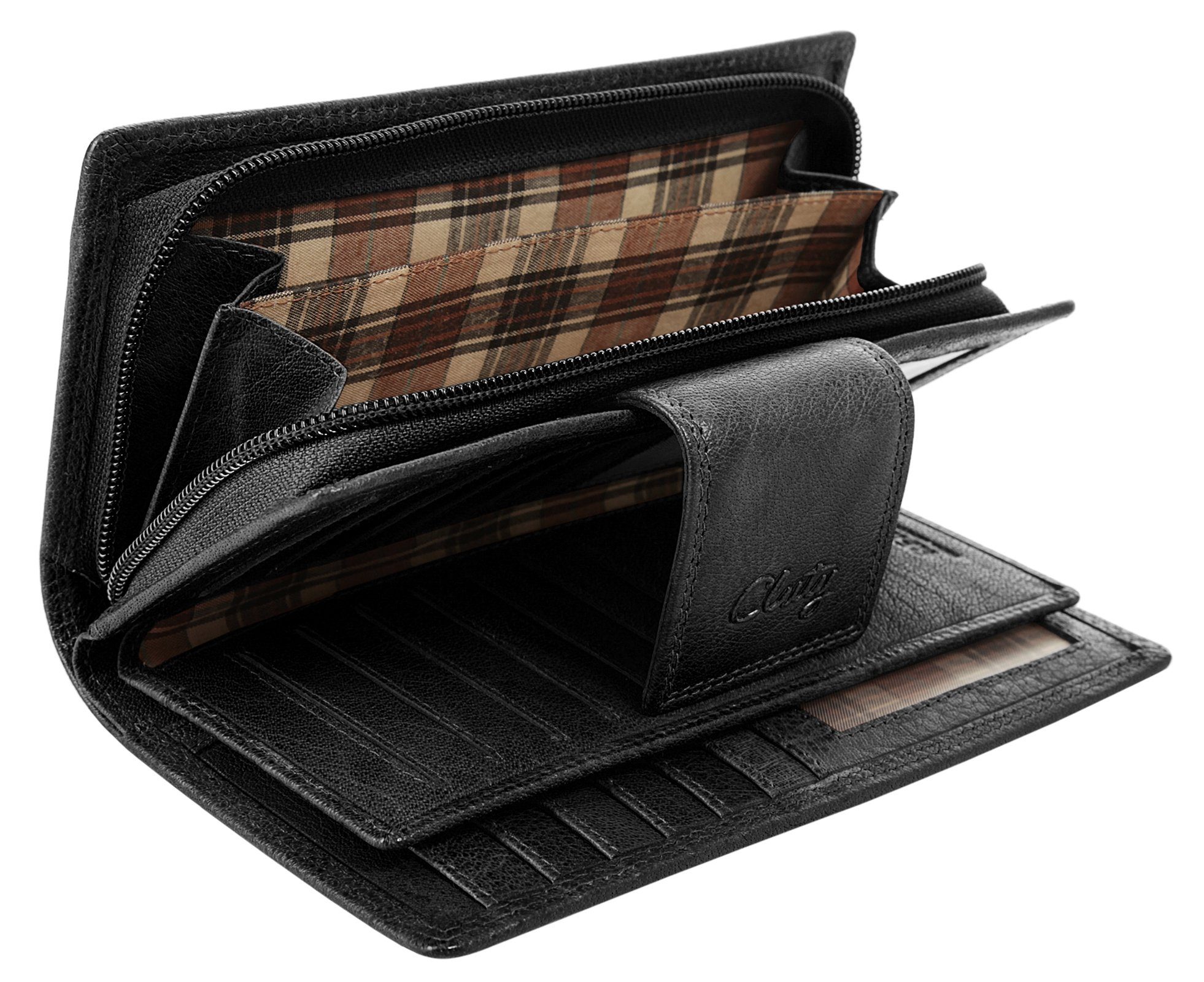 Cluty Portemonnee echt leder