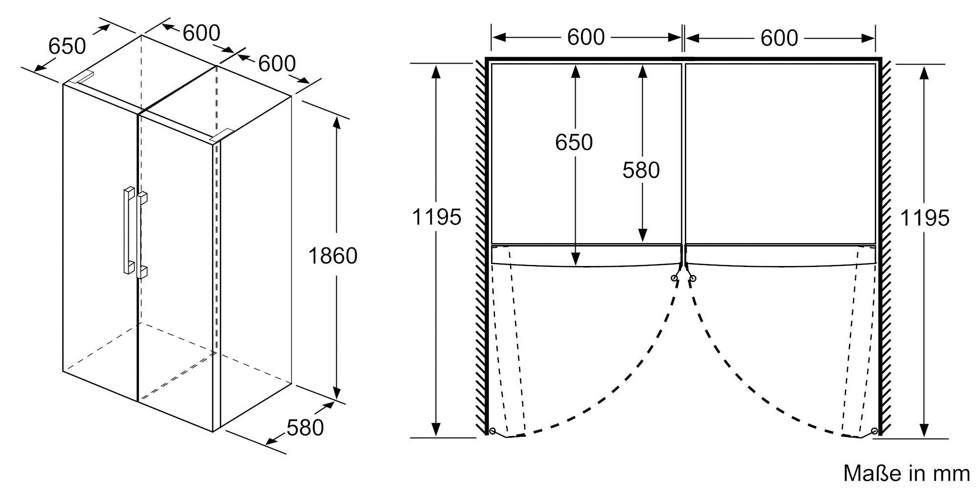 BOSCH European side-by-side KAN95VLEP