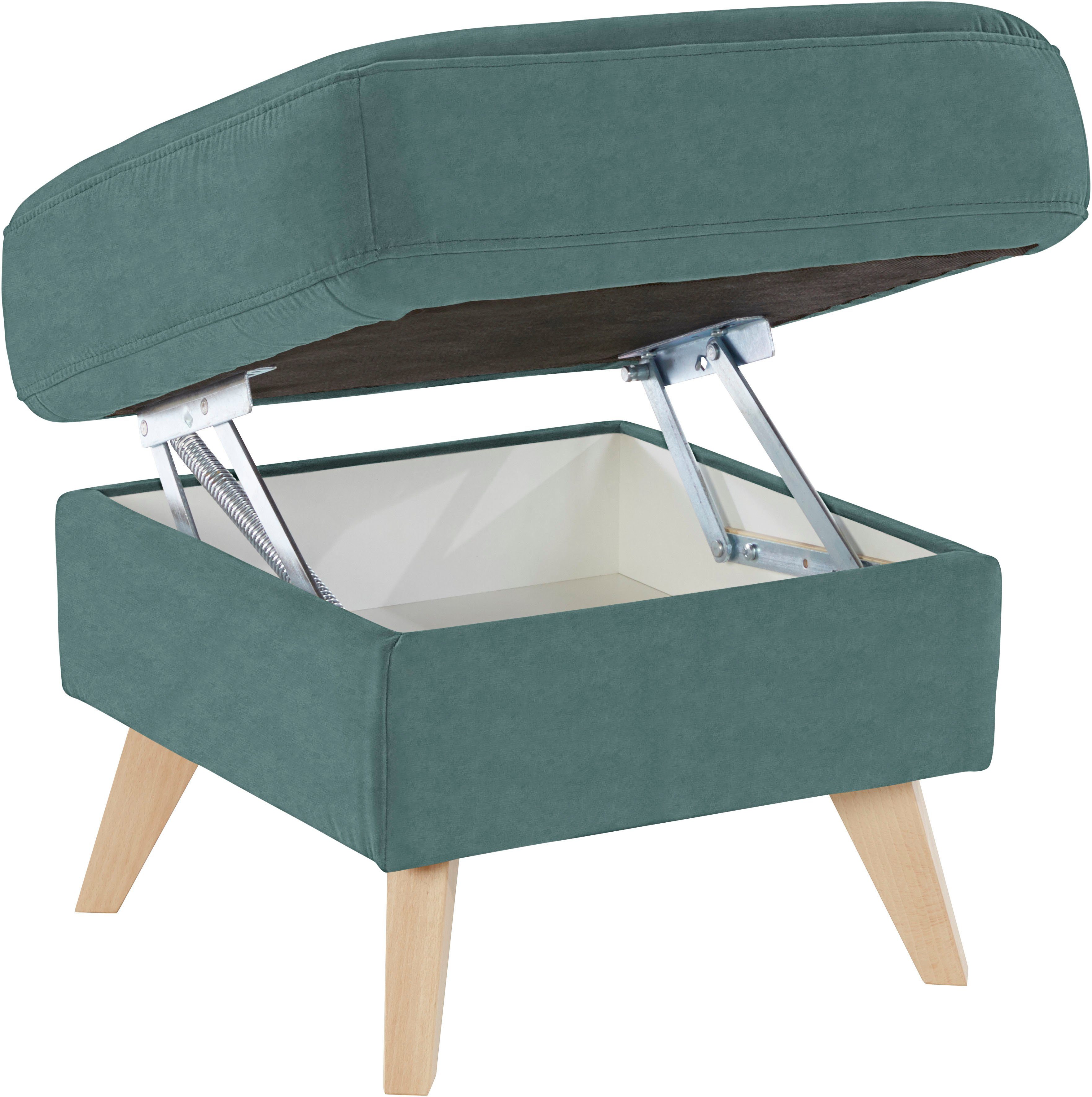 exxpo - sofa fashion Hocker Nappa met praktische opbergruimte onder de zitting