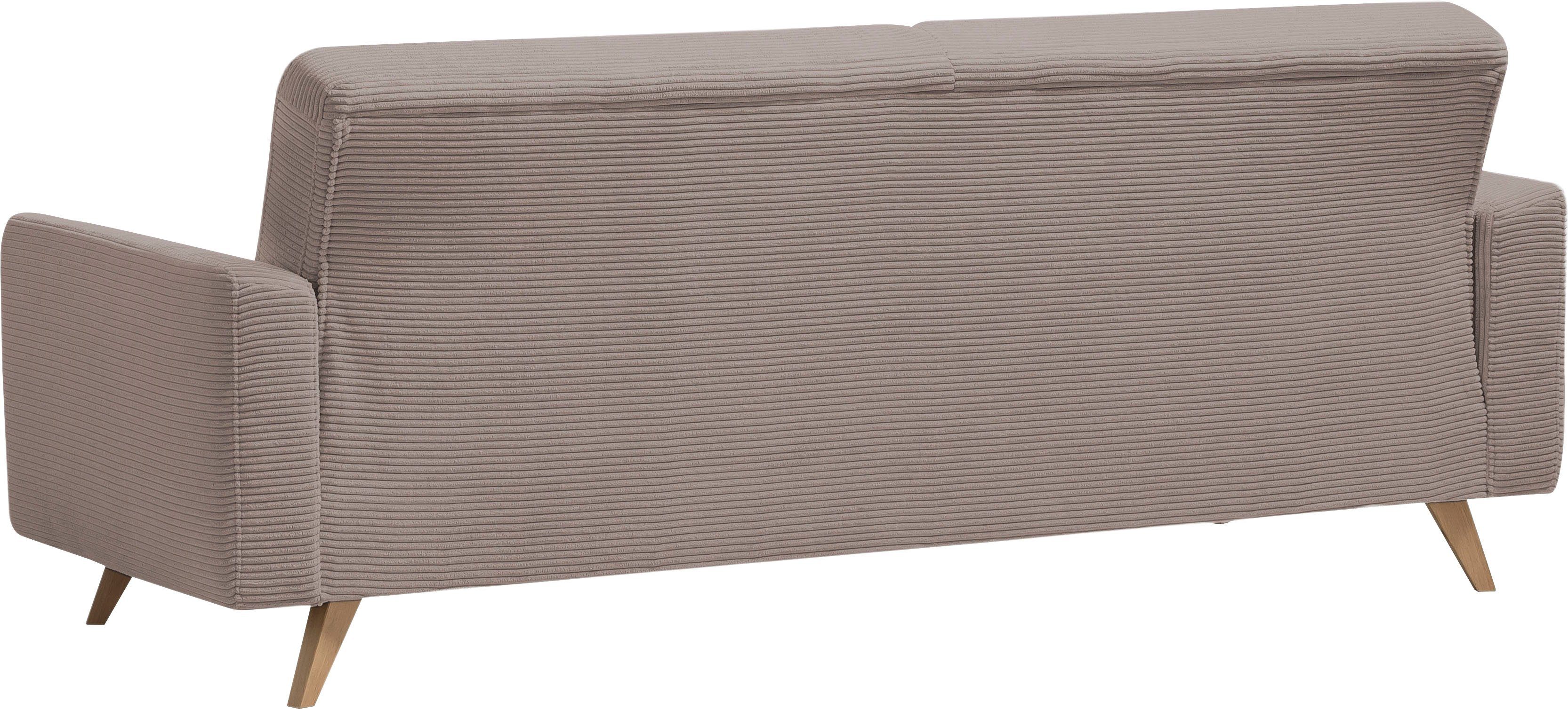 exxpo - sofa fashion 3-zitsbank Samso, elegant en comfortabel, actuele cord bekleding, kantelbank