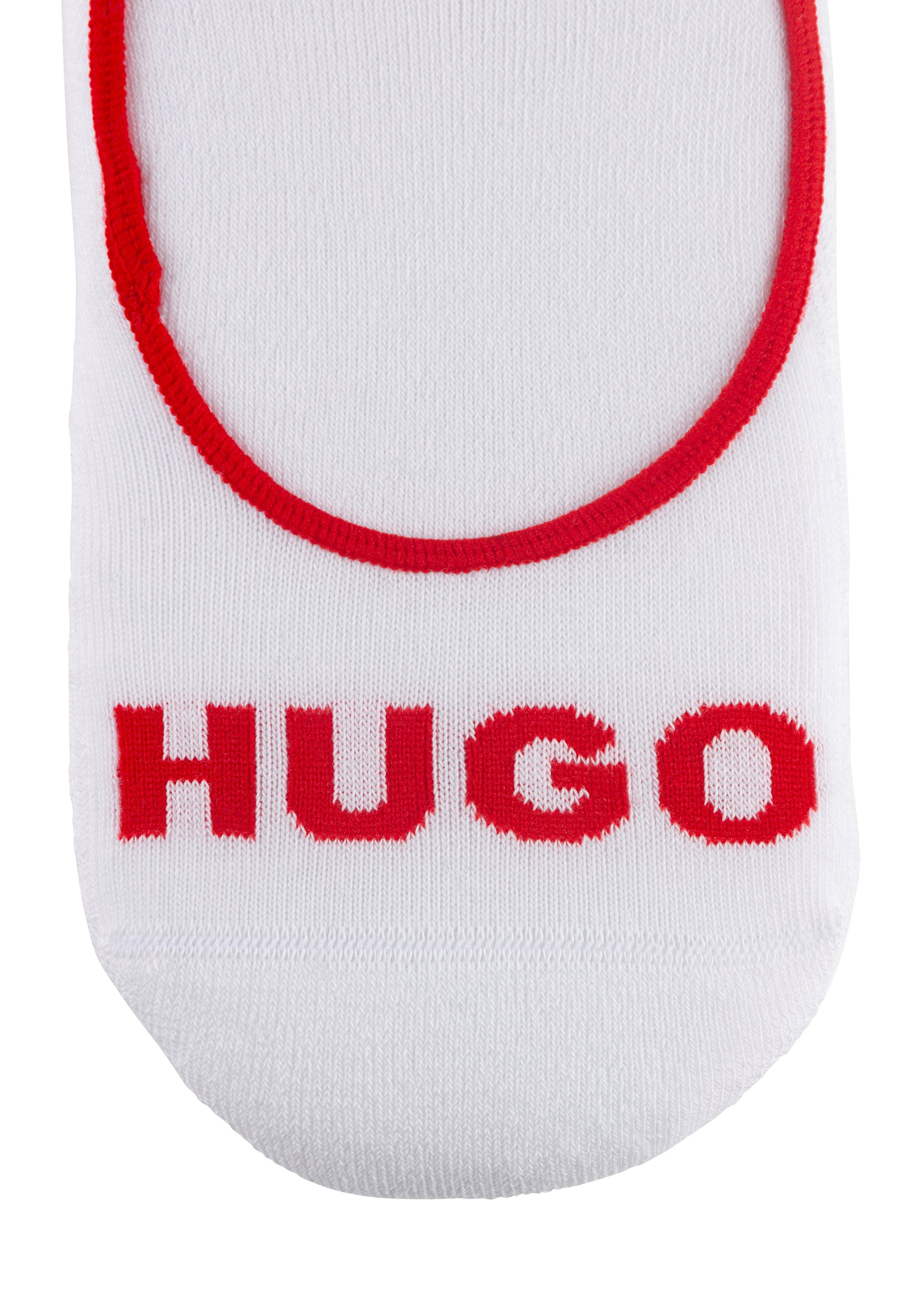 HUGO underwear Enkelsokken 3P SL PLUSH LOGO CC met contrasterende hugo opschrift (3 paar Set van 3)
