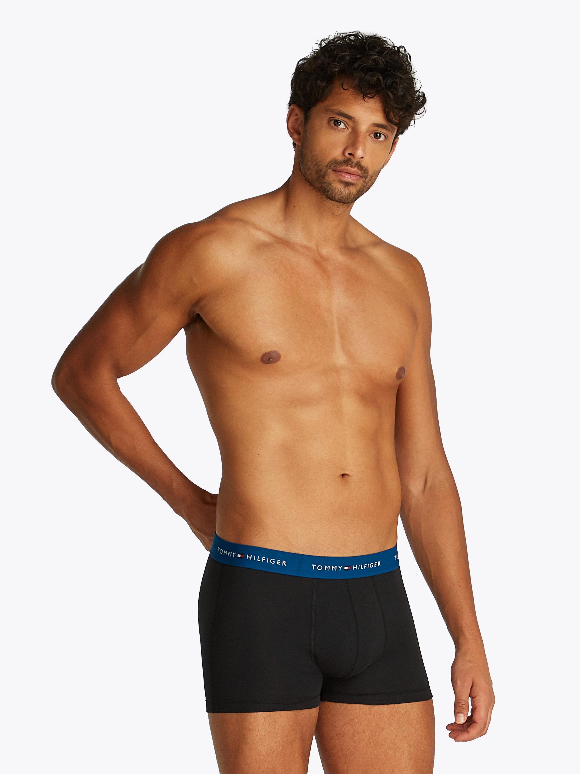 Tommy Hilfiger Underwear Boxershort 3P WB TRUNK met contrasterende logo-band (3 stuks)