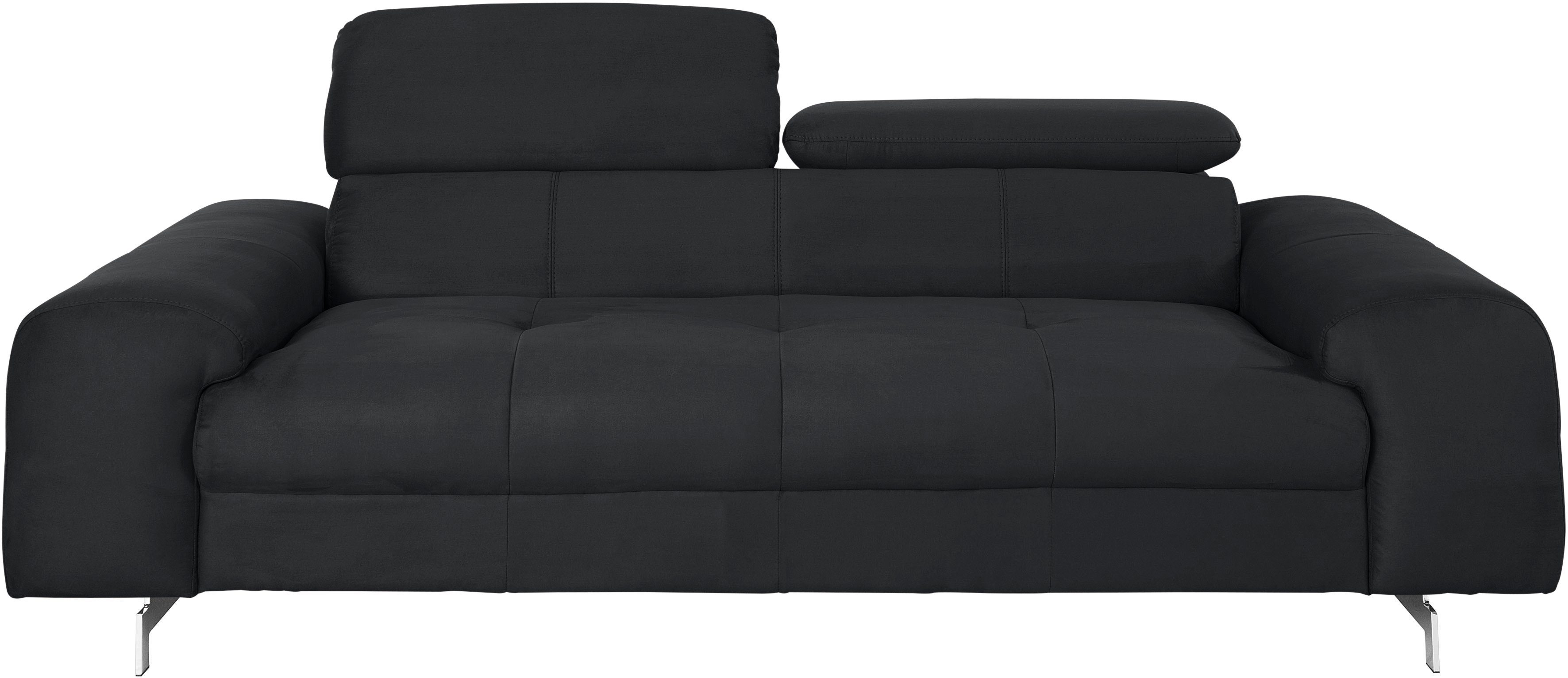 COTTA 3-zitsbank Chef Big-sofa met verstelbare rugleuning, elegante metalen poten