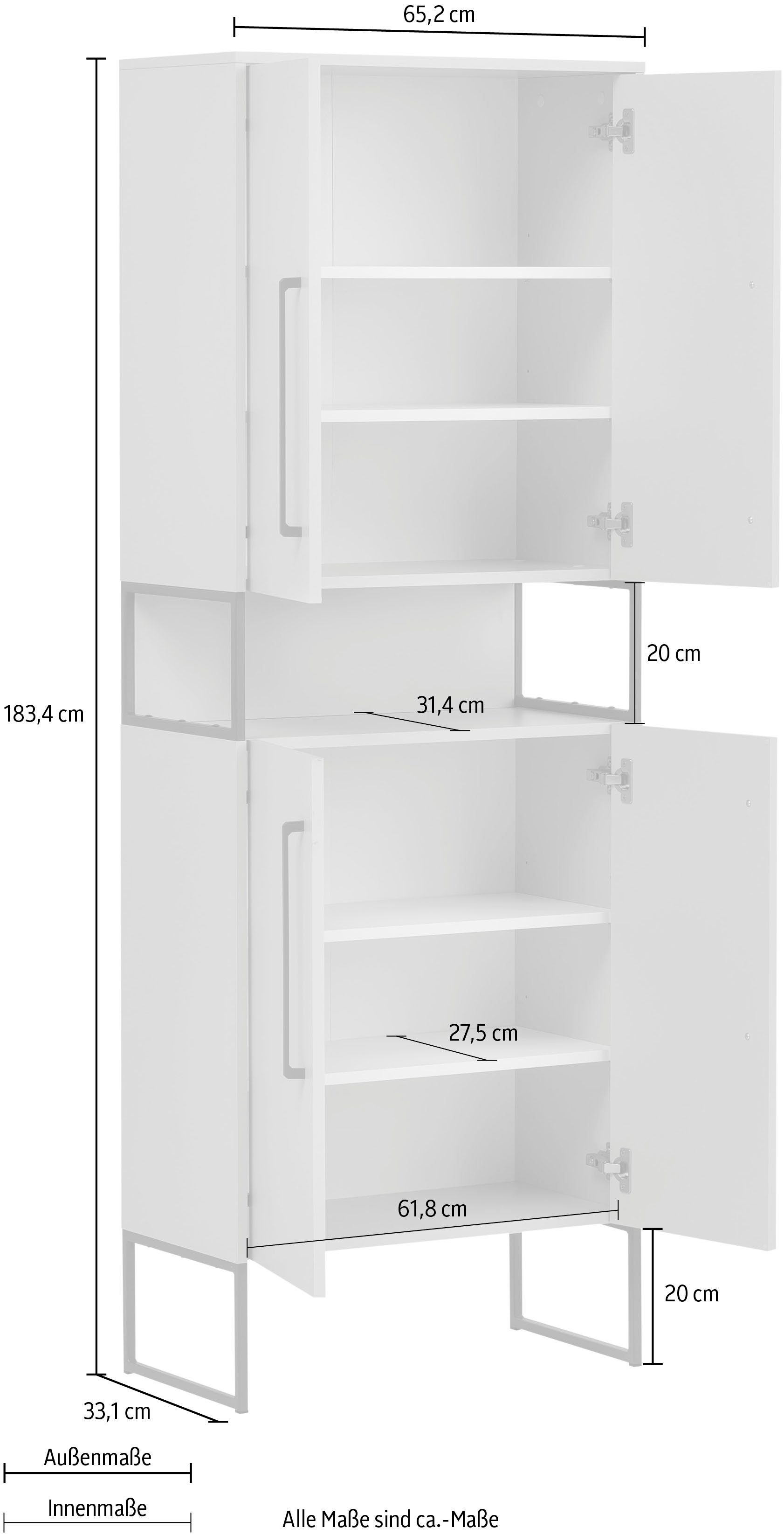 Schildmeyer Hoge kast Limoen Breedte 65,2 cm