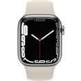 apple smartwatch watch series 7 gps + cellular, 41 mm zilver