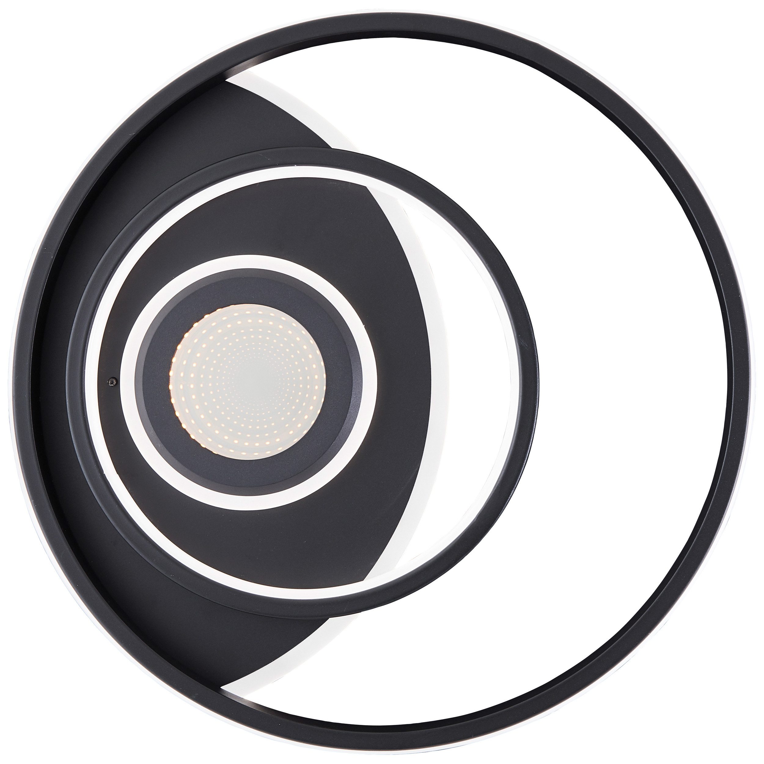 Brilliant Leuchten Led-plafondlamp Opame Ø 41 cm, 4400 lm, dimbaar, 3000-6500 K, afstandsbediening, metaal, zwart