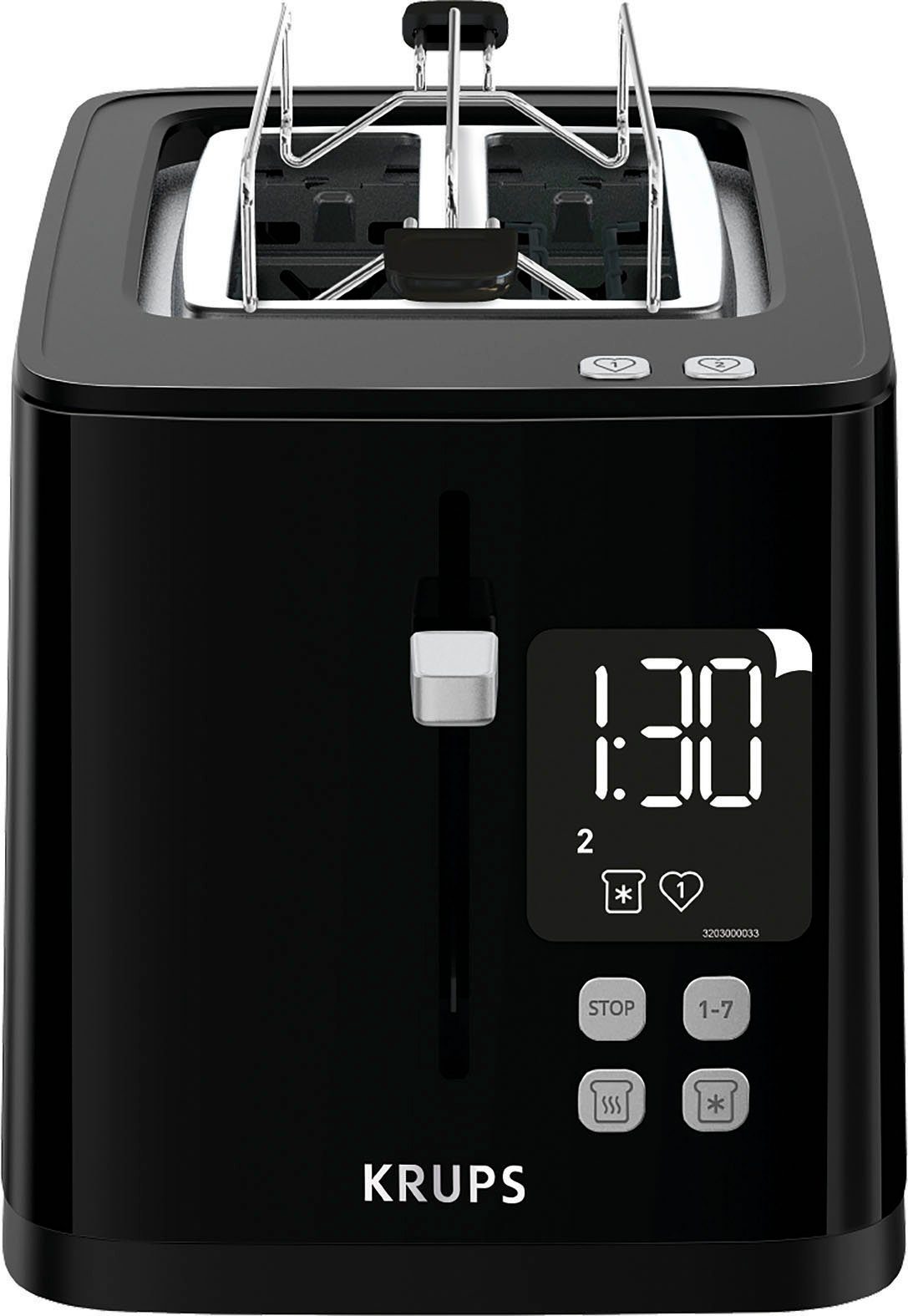 Krups Toaster KH6418 Smart'n Light Digitaal display, 7 bruiningsgraden, automatische centrering van het brood