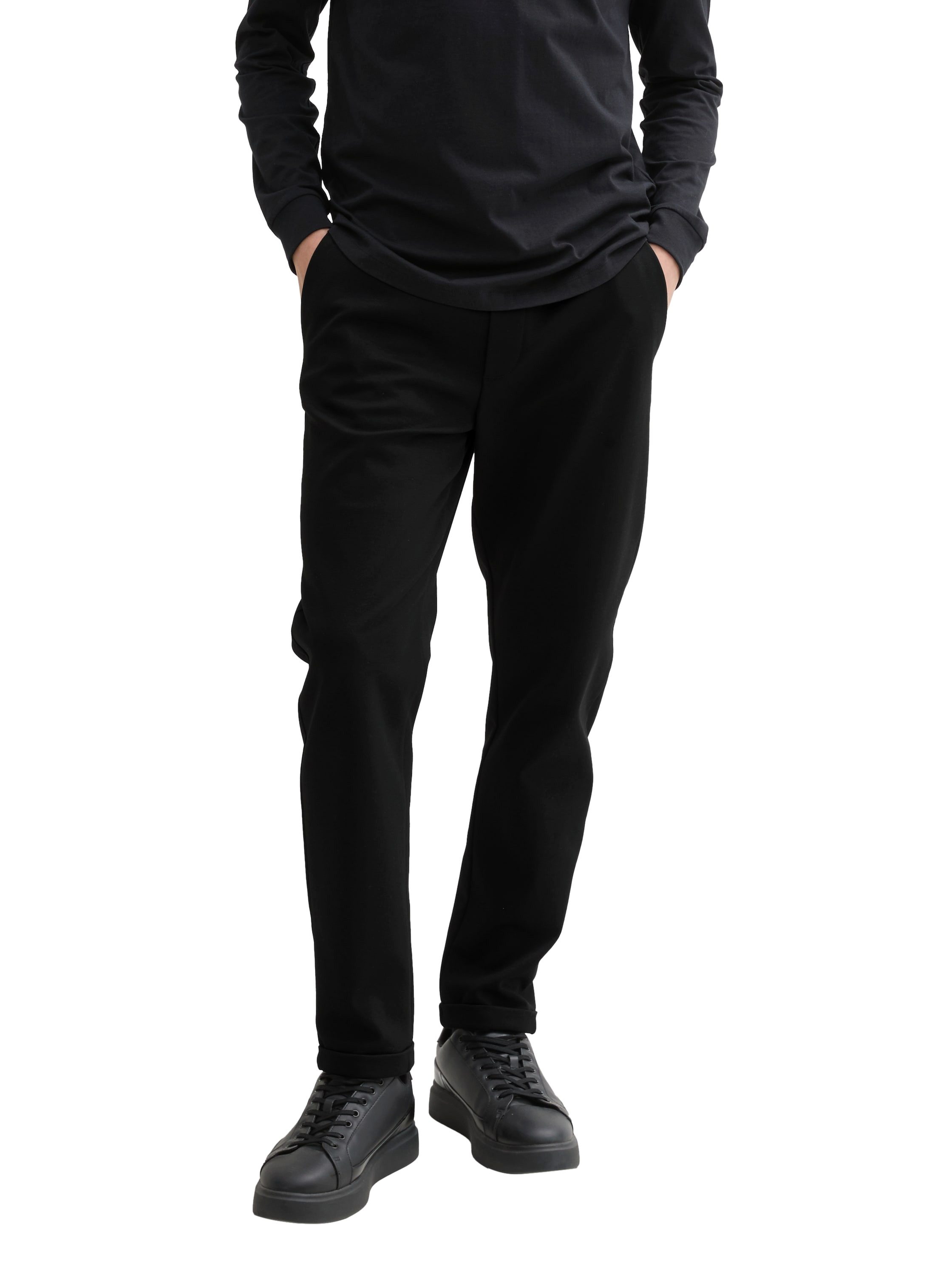 Tom Tailor Denim Joggingbroek met trekkoord heren casual broeken maat S zwart