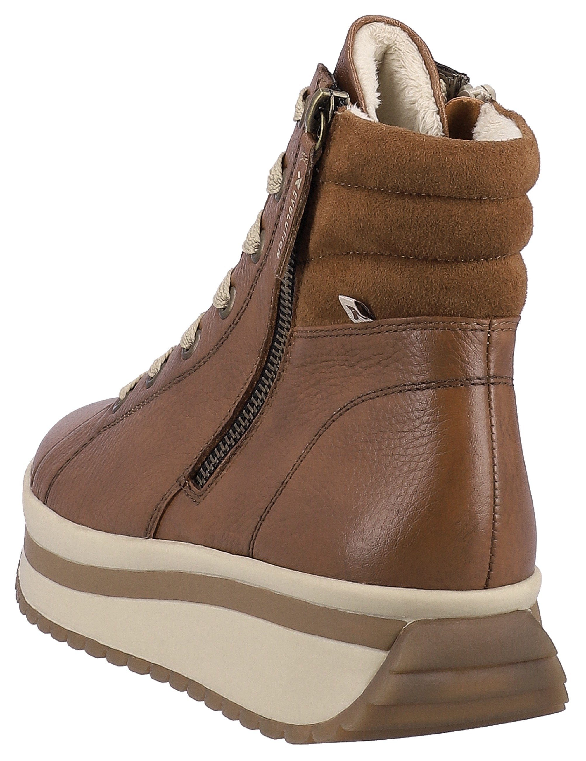 Rieker EVOLUTION Hoge veterschoenen , plateaulaarsjes, high top sneakers with two zippers
