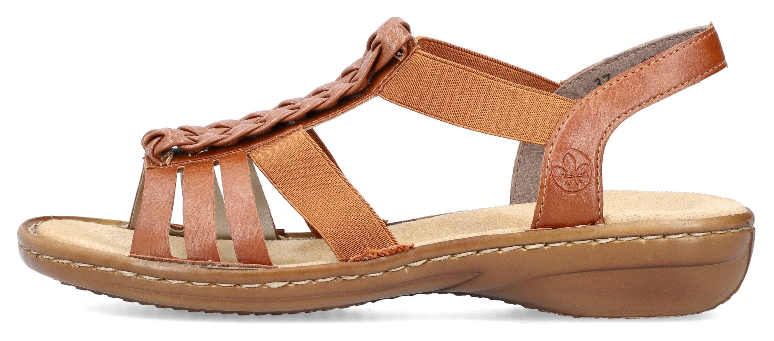 Rieker Sandalen zomerschoen, sandaal, sleehak, met stretchbanden