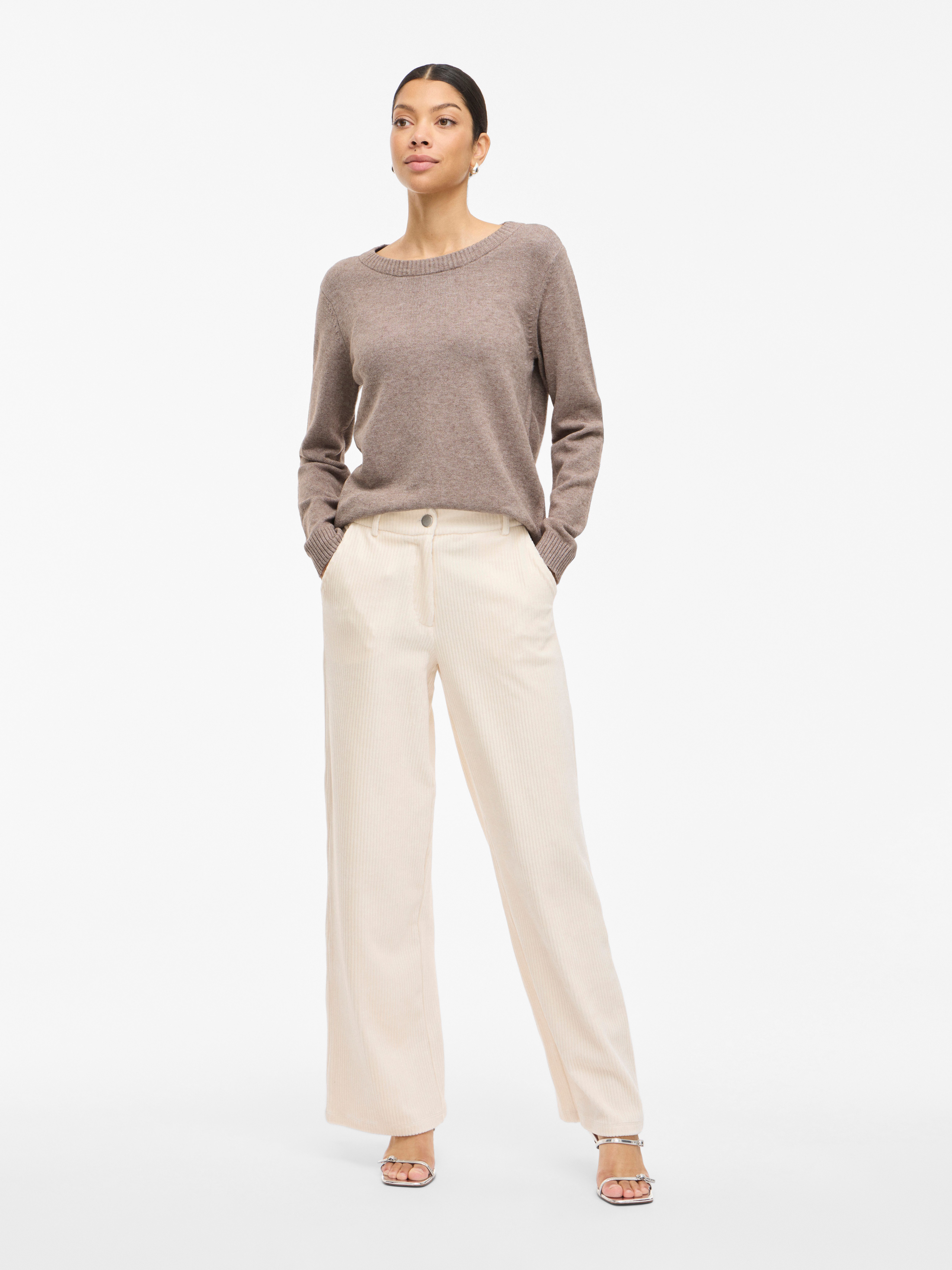 Vila Trui met ronde hals VIRIL O-NECK L/S KNIT TOP - NOOS