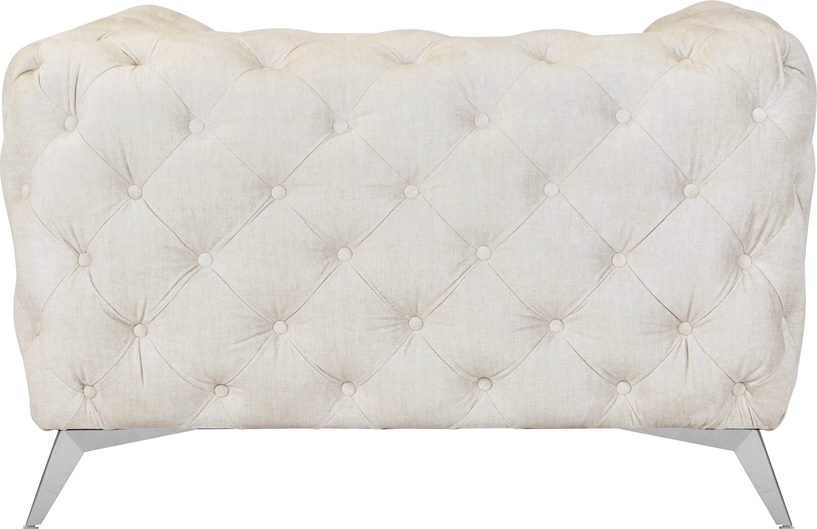 Leonique Chesterfield-fauteuil Glynis Fauteuil luxueuze capitonnage, moderne chesterfield look, kleur van de poten ter keuze