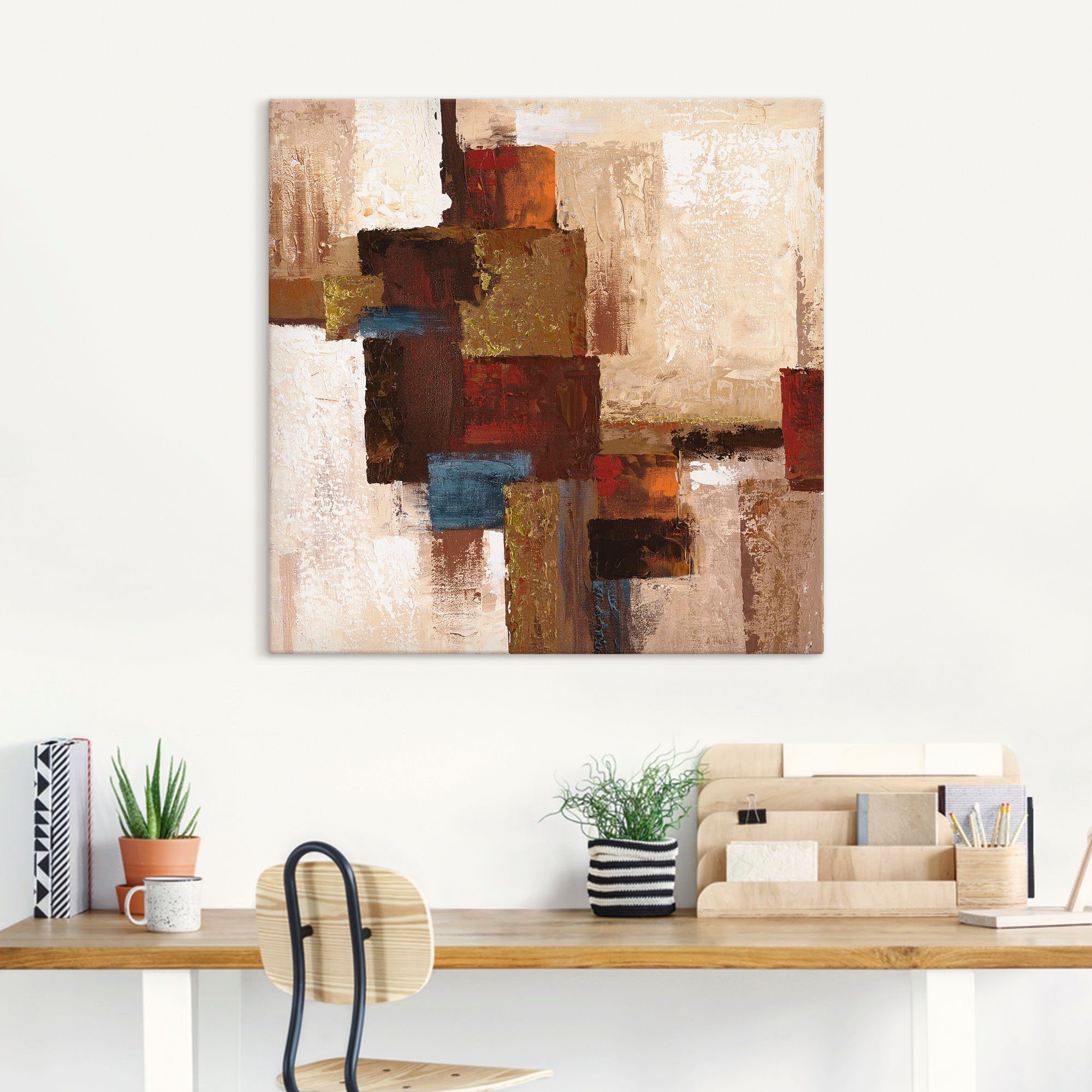 Artland Artprint Ruiten abstract I als artprint op linnen, muursticker in verschillende maten