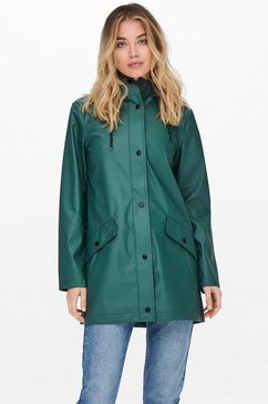 only regenjas onlelisa raincoat met een capuchon groen