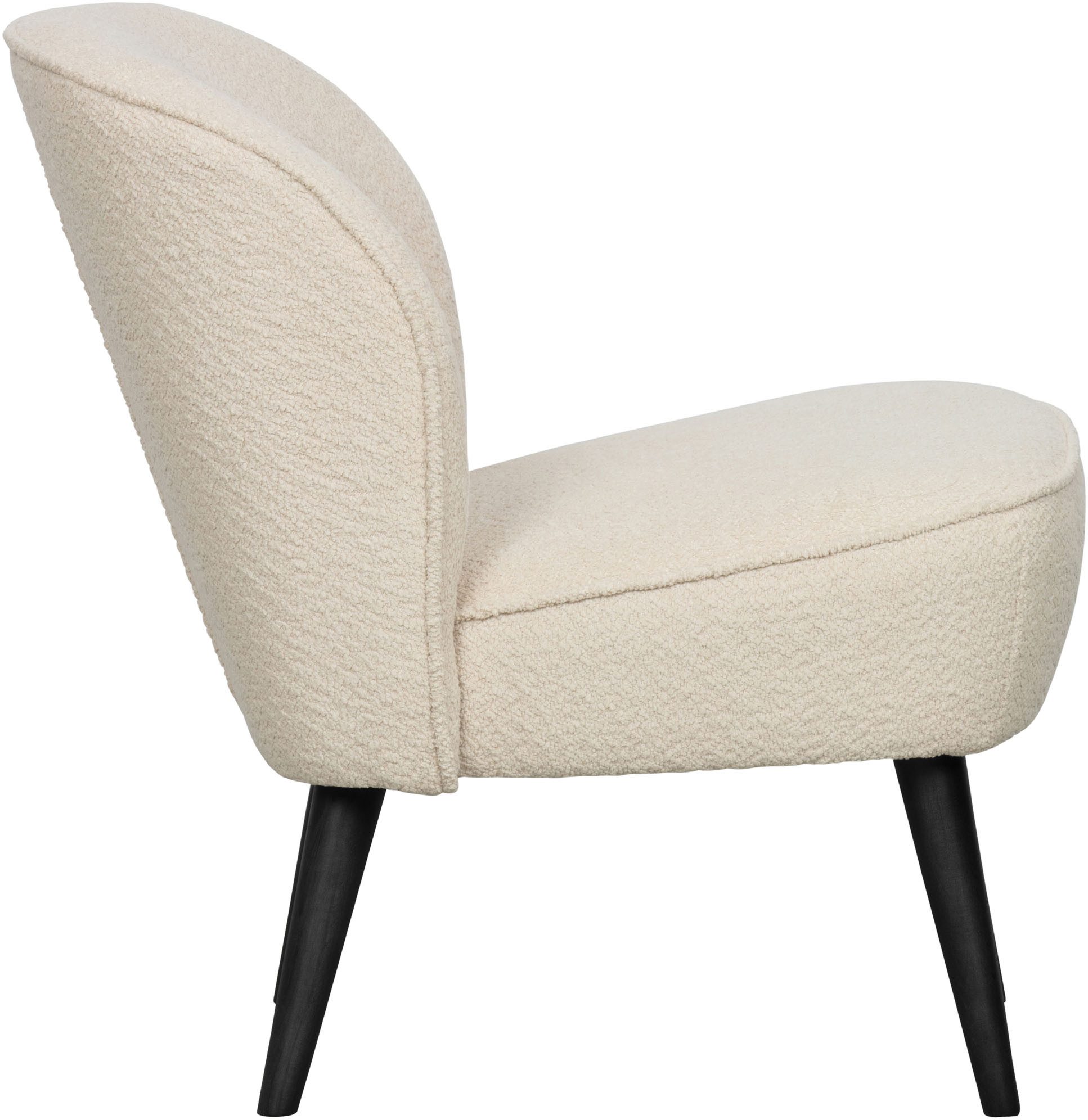 WOOOD Fauteuil Sara zacht gepolsterd, 4-poots onderstel, h 71 cm x b 59 cm