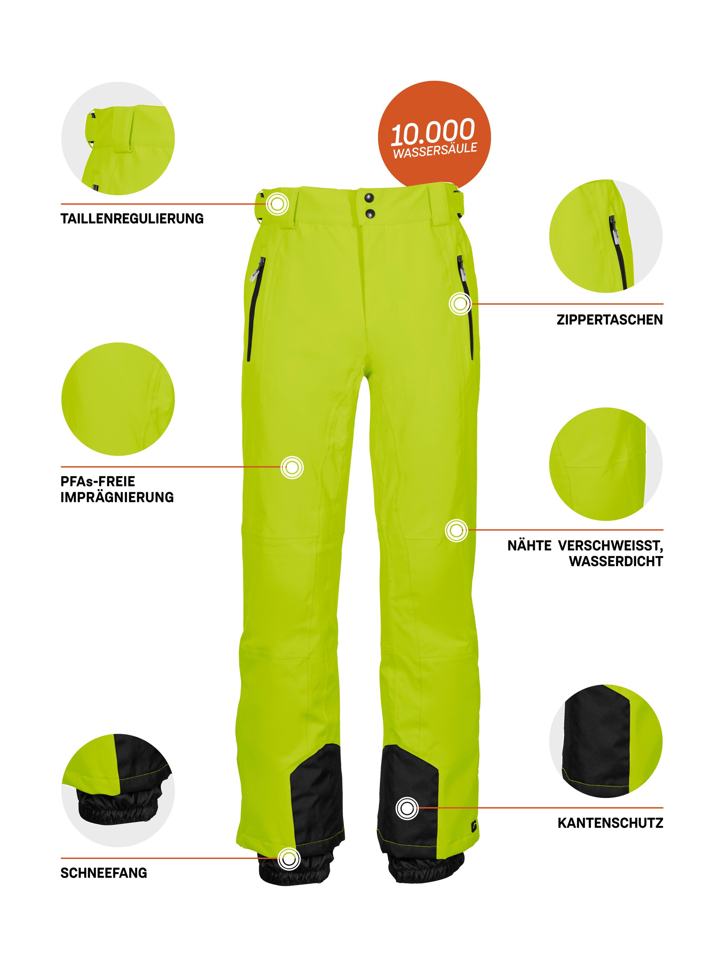 Killtec Skibroek KSW 80 MN SKI PNTS Waterdichte skibroek met 4-weg stretch en verstelbare taille