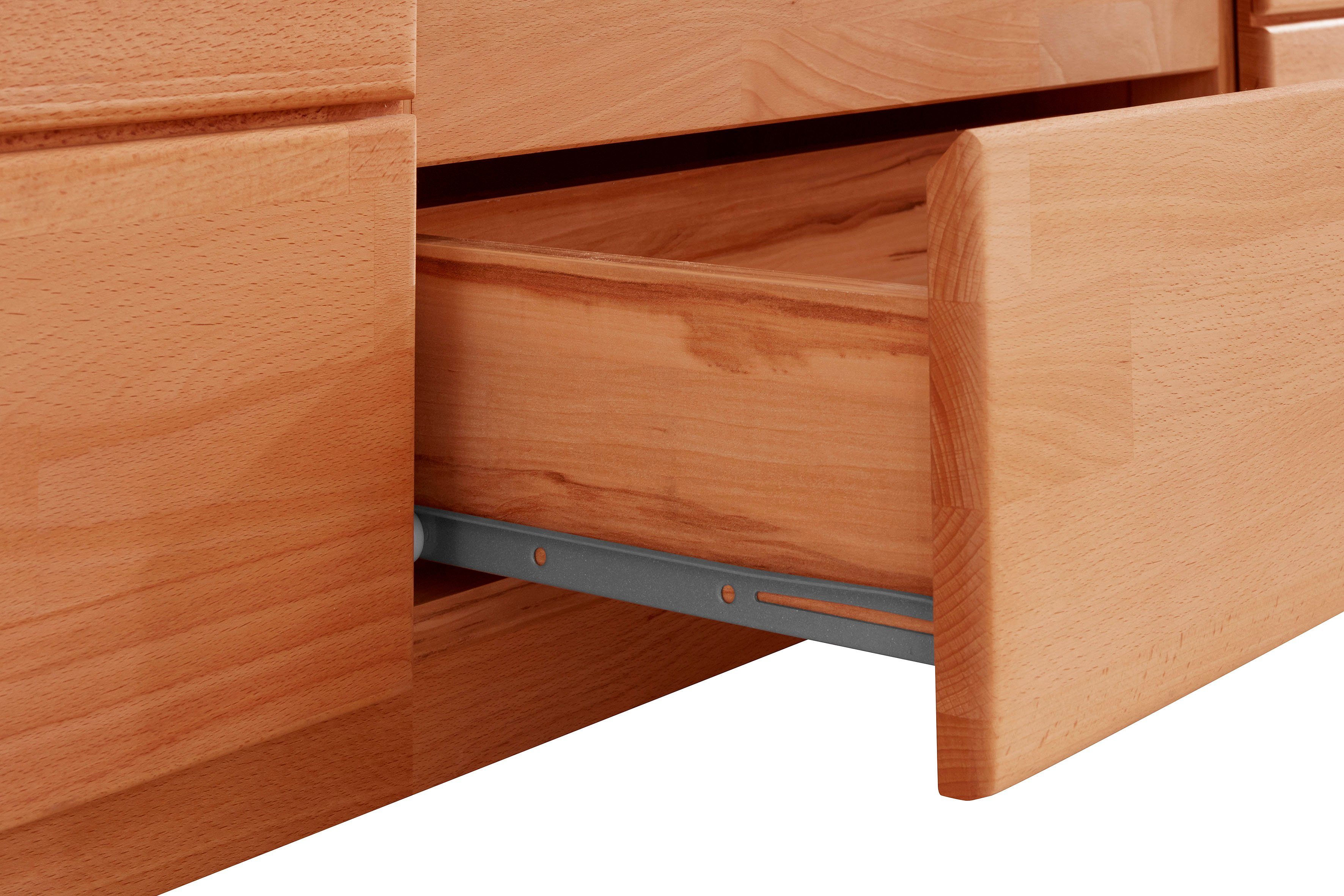 Home affaire Wandmeubel Burani gedeeltelijk massief hout (set, 4-delig)