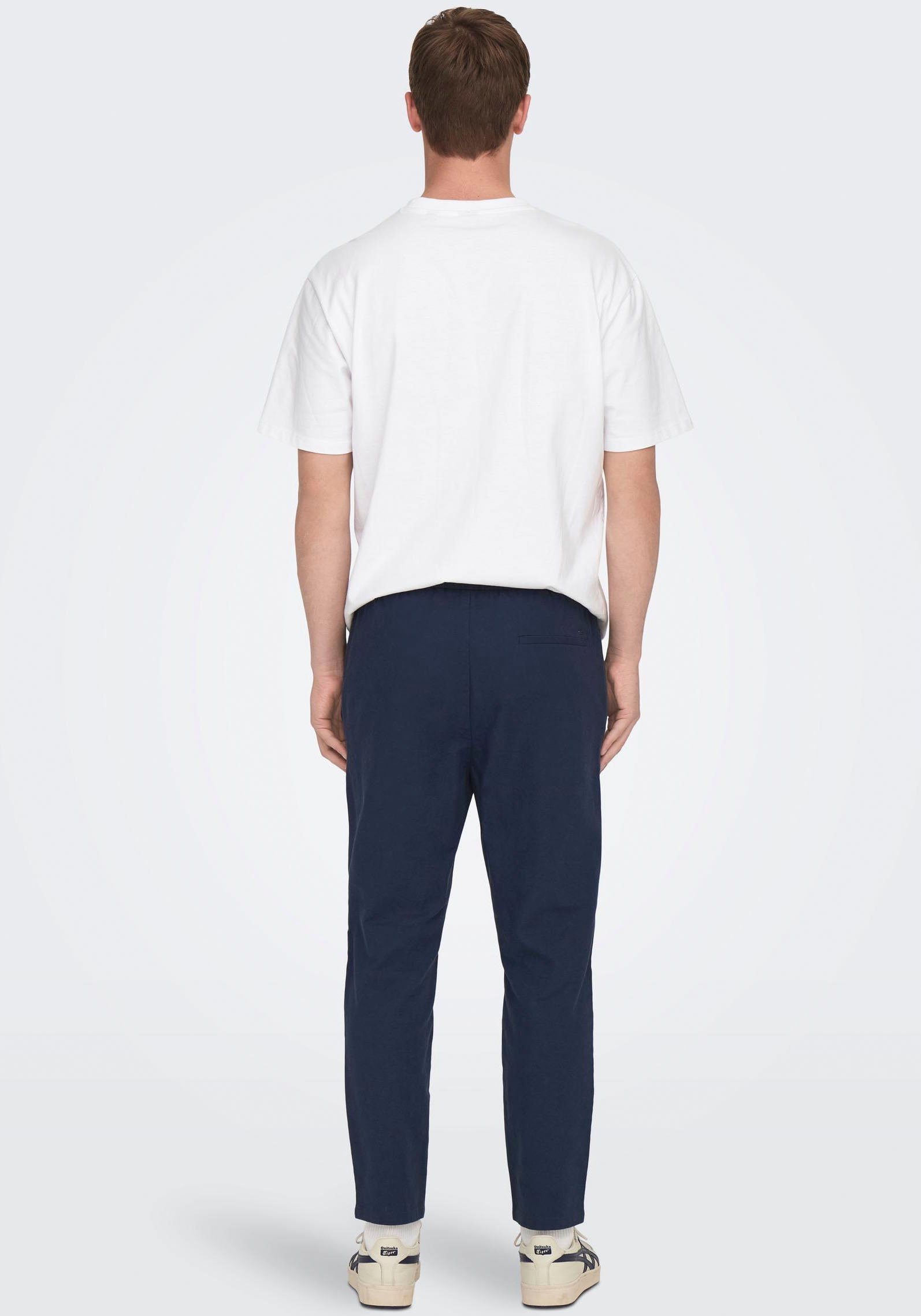 ONLY & SONS Stoffen broek ONSLINUS CROP 0007 COT LIN PNT NOOS