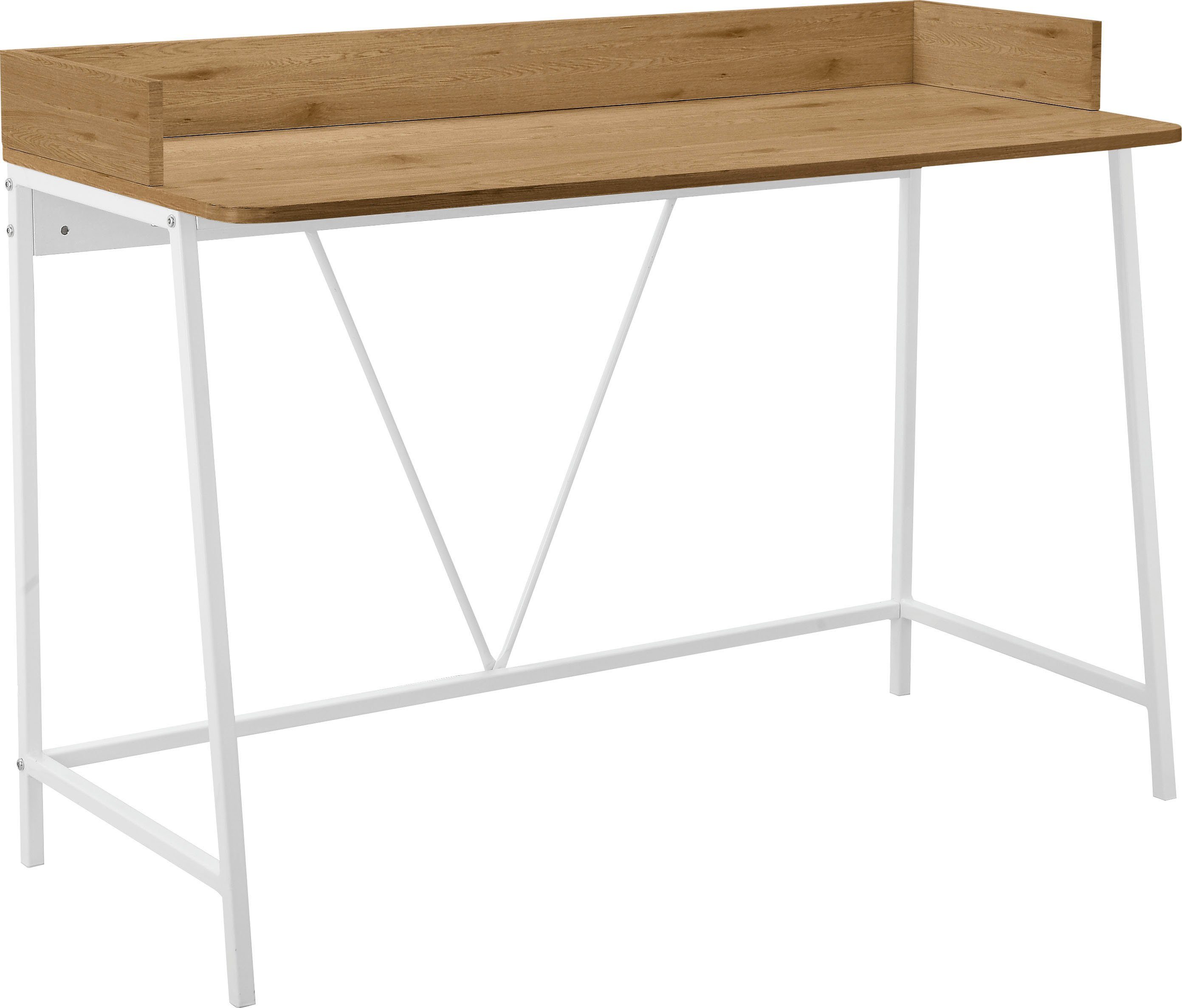 INOSIGN Bureau Jullian wit frame van metaal, breedte 120 cm (1 stuk) bureaus beige