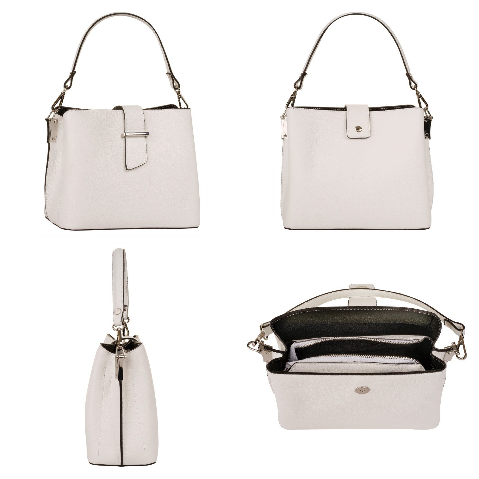 Cluty Tas echt leer, made in italy
