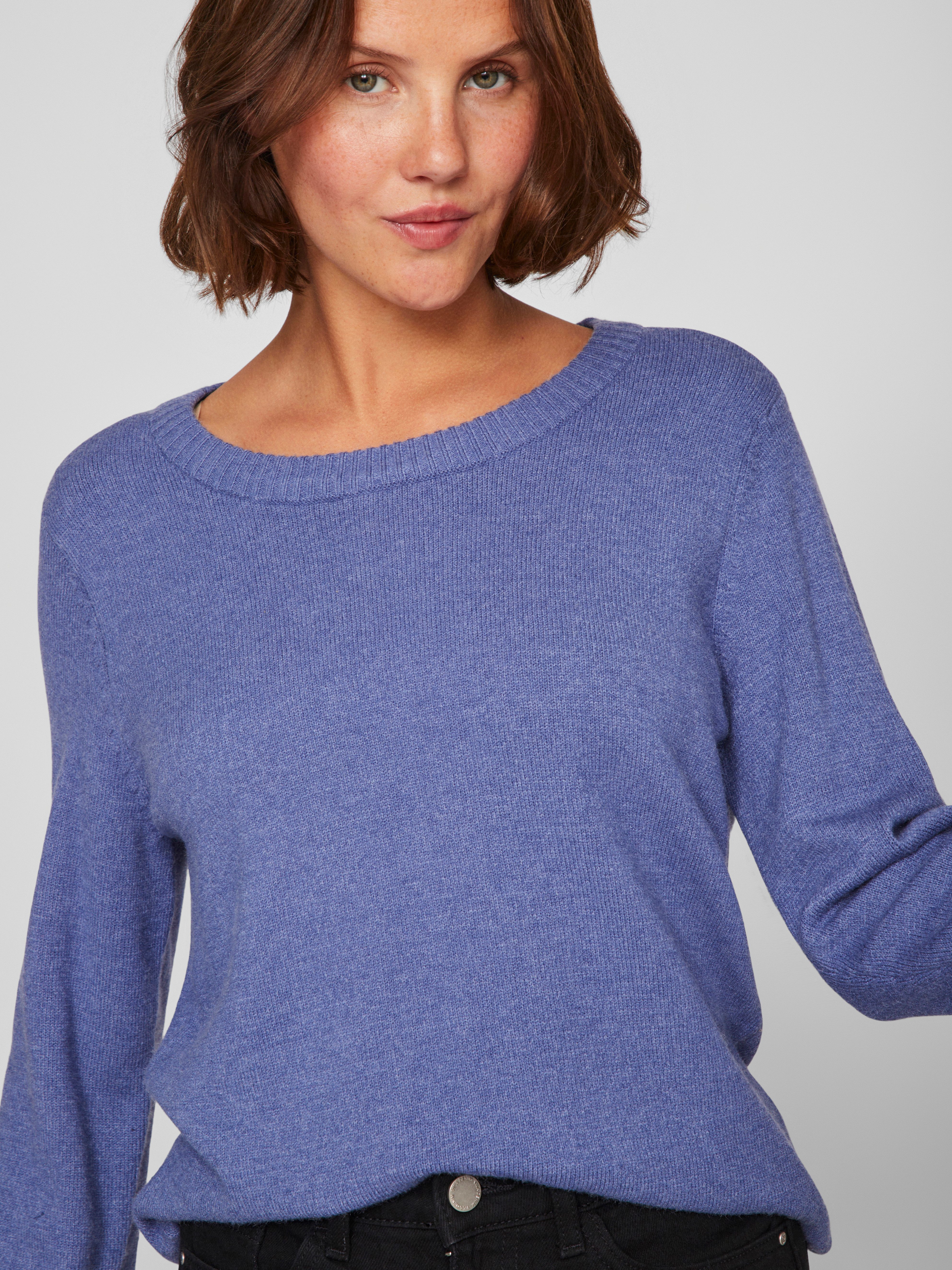 Vila Trui met ronde hals VIRIL O-NECK L S KNIT TOP NOOS