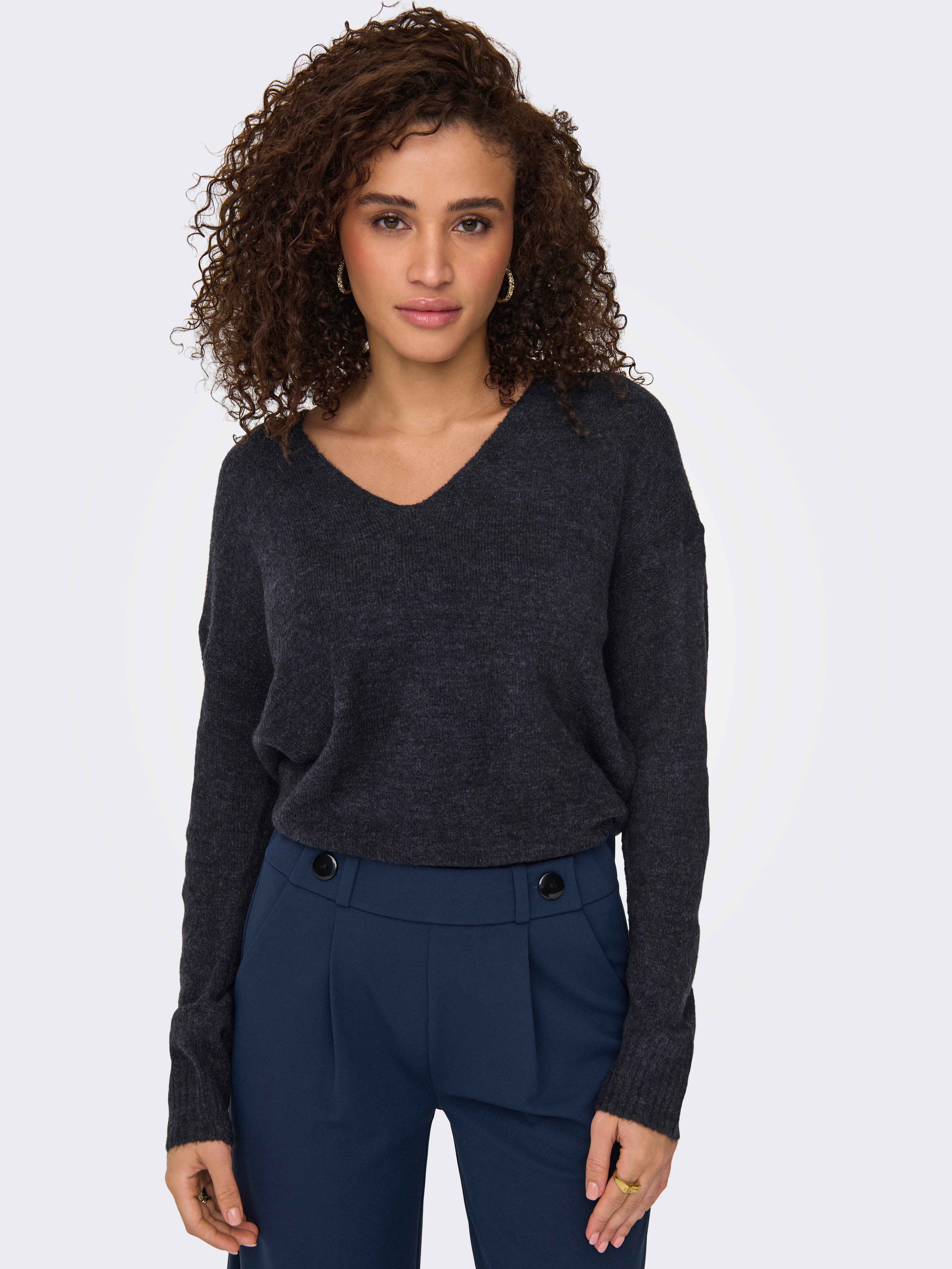 JDY Trui met V-hals JDYELANORA L/S V-NECK PULLO. KNT NOOS