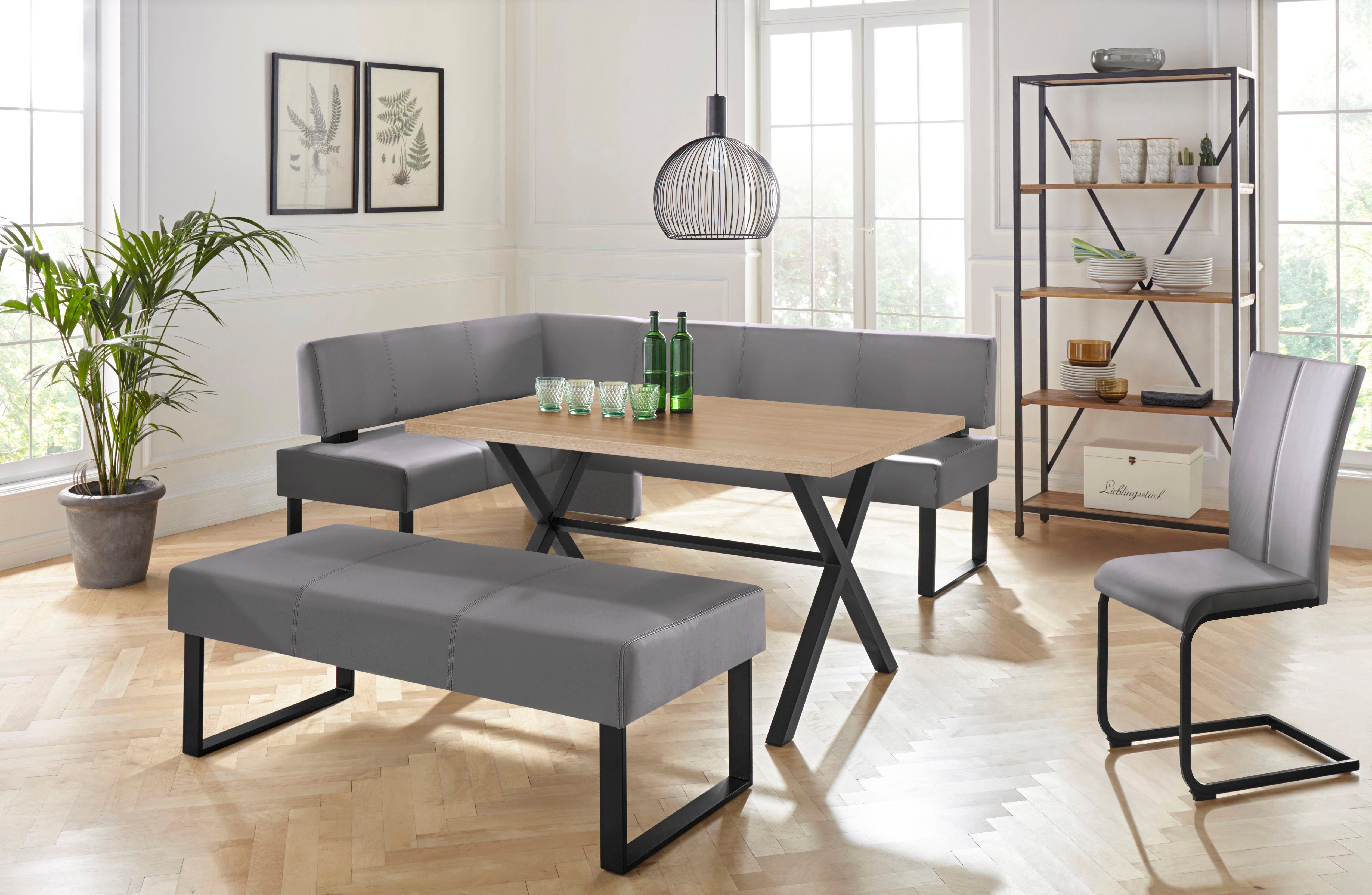 Home affaire Zitbank Oliver Breedte 140 cm, met metalen frame