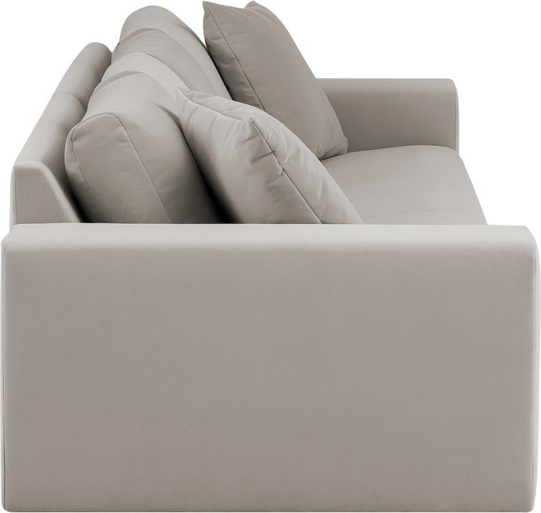 andas 4-zitsbank SLEETLAND XXL in fluweel of vintage lederlook