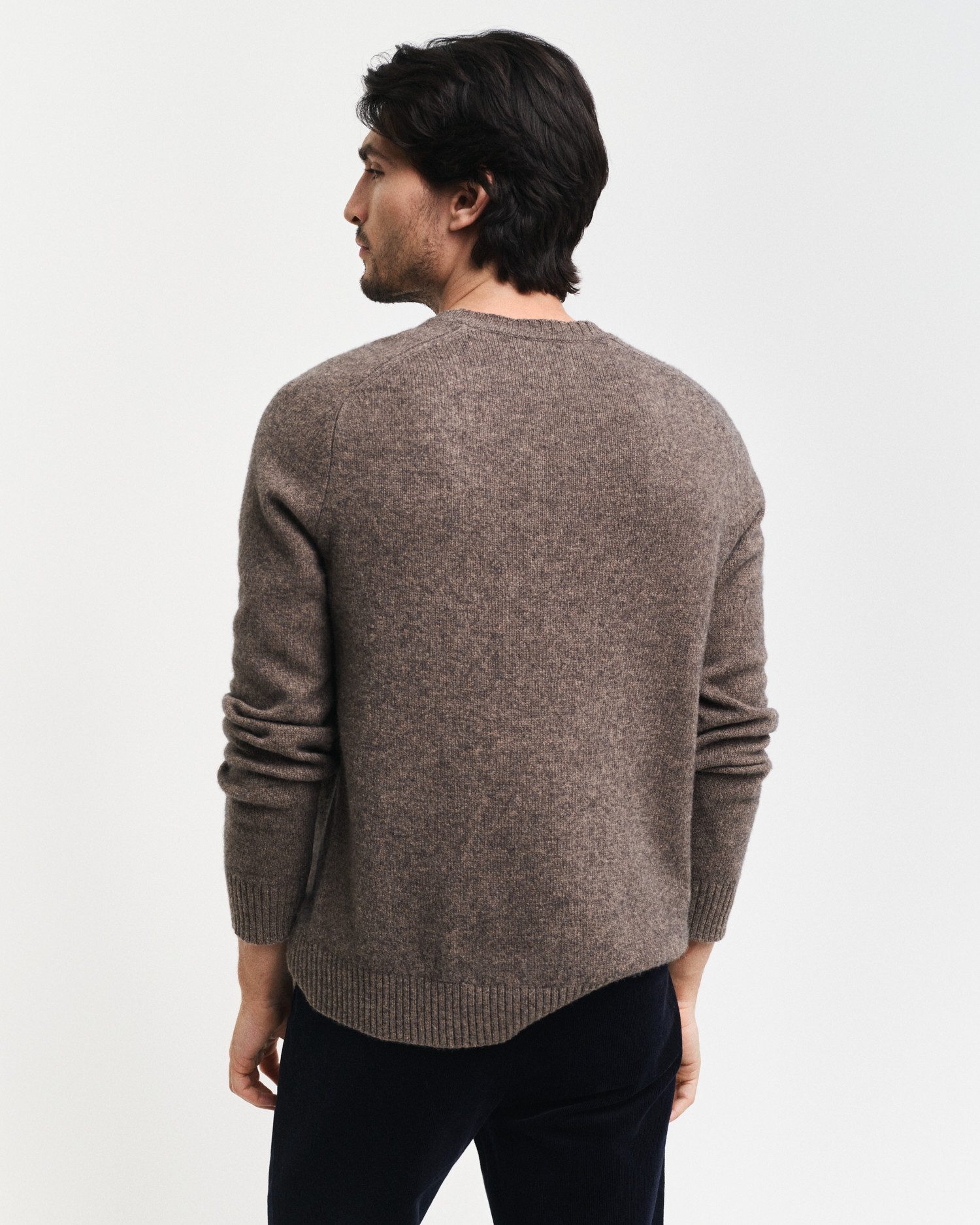 Gant Trui met ronde hals WOOL BLEND C-NECK in gemêleerde look