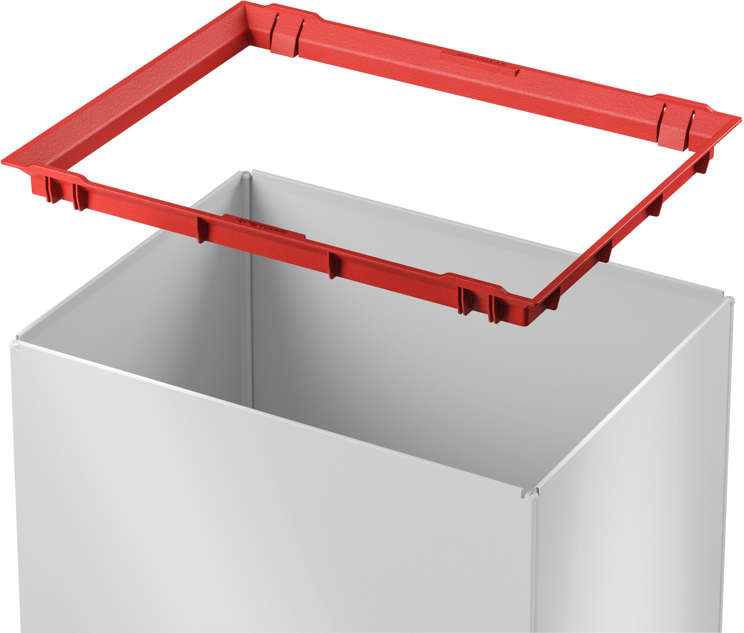 Hailo Vuilnisemmer Big-Box Swing L 35 liter, plaatstaal, prullenbak met zelfsluitende swingdeksel