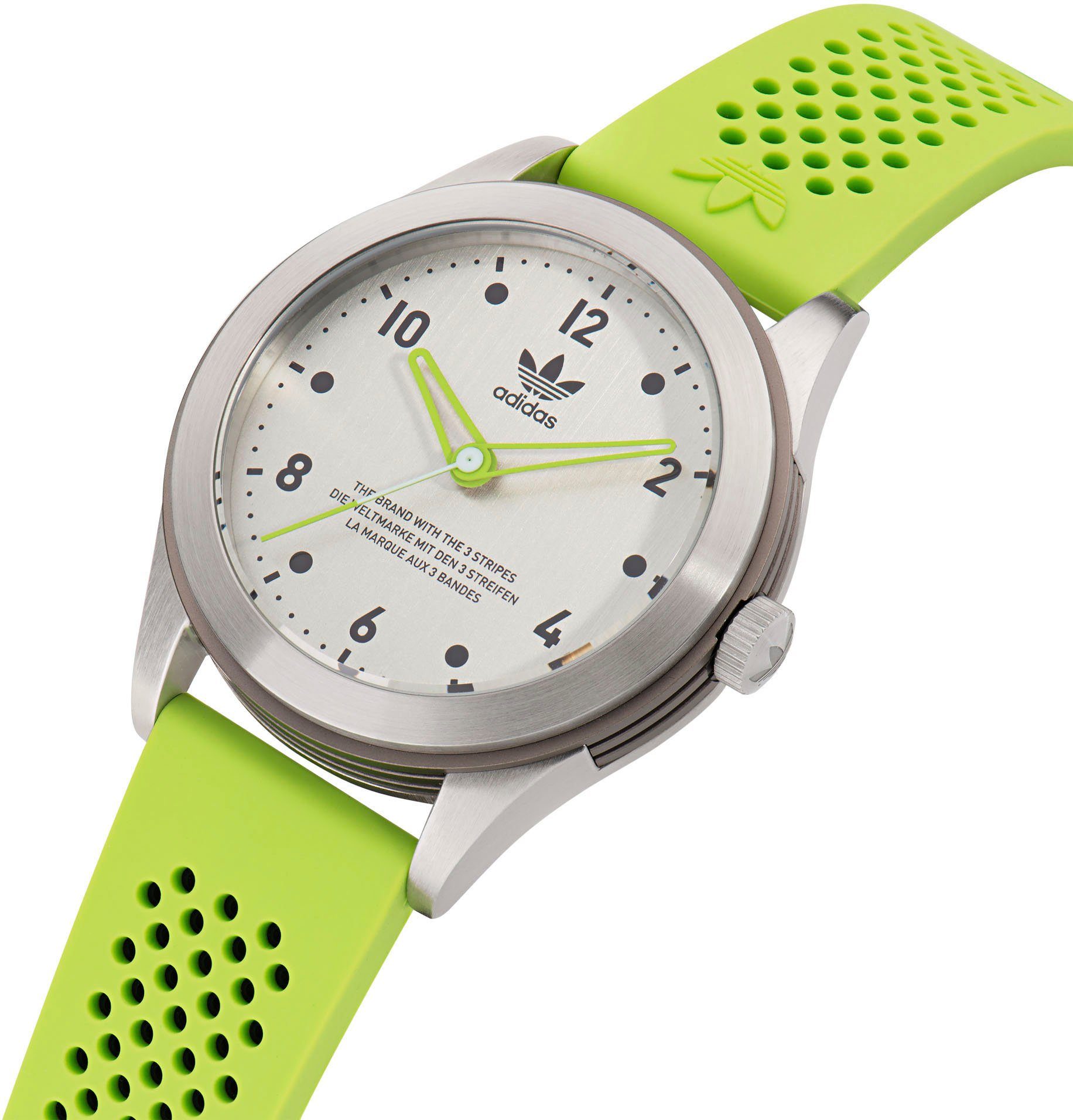 adidas Originals Kwartshorloge CODE THREE Polshorloge, dames, herenhorloge, siliconen band
