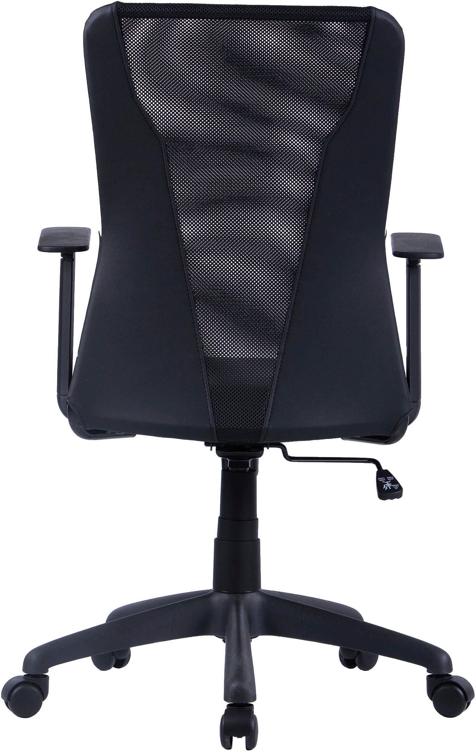 byLIVING Draaistoel Flash moderne bureaustoel met ventilerende rugleuning (1 stuk)