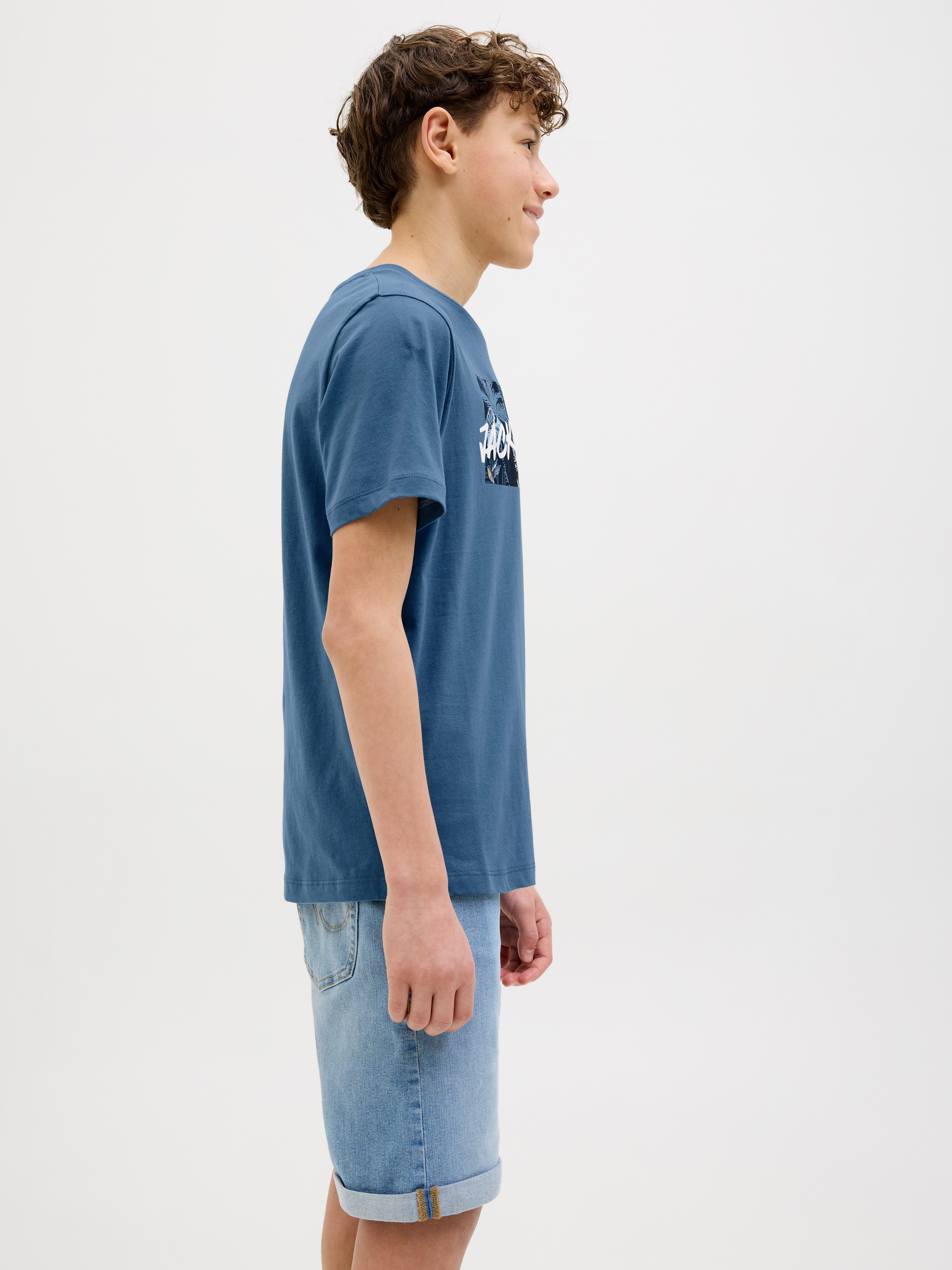 Jack & Jones Junior T-shirt JJHAWAII SHAPE TEE SS CREW NECK JNR