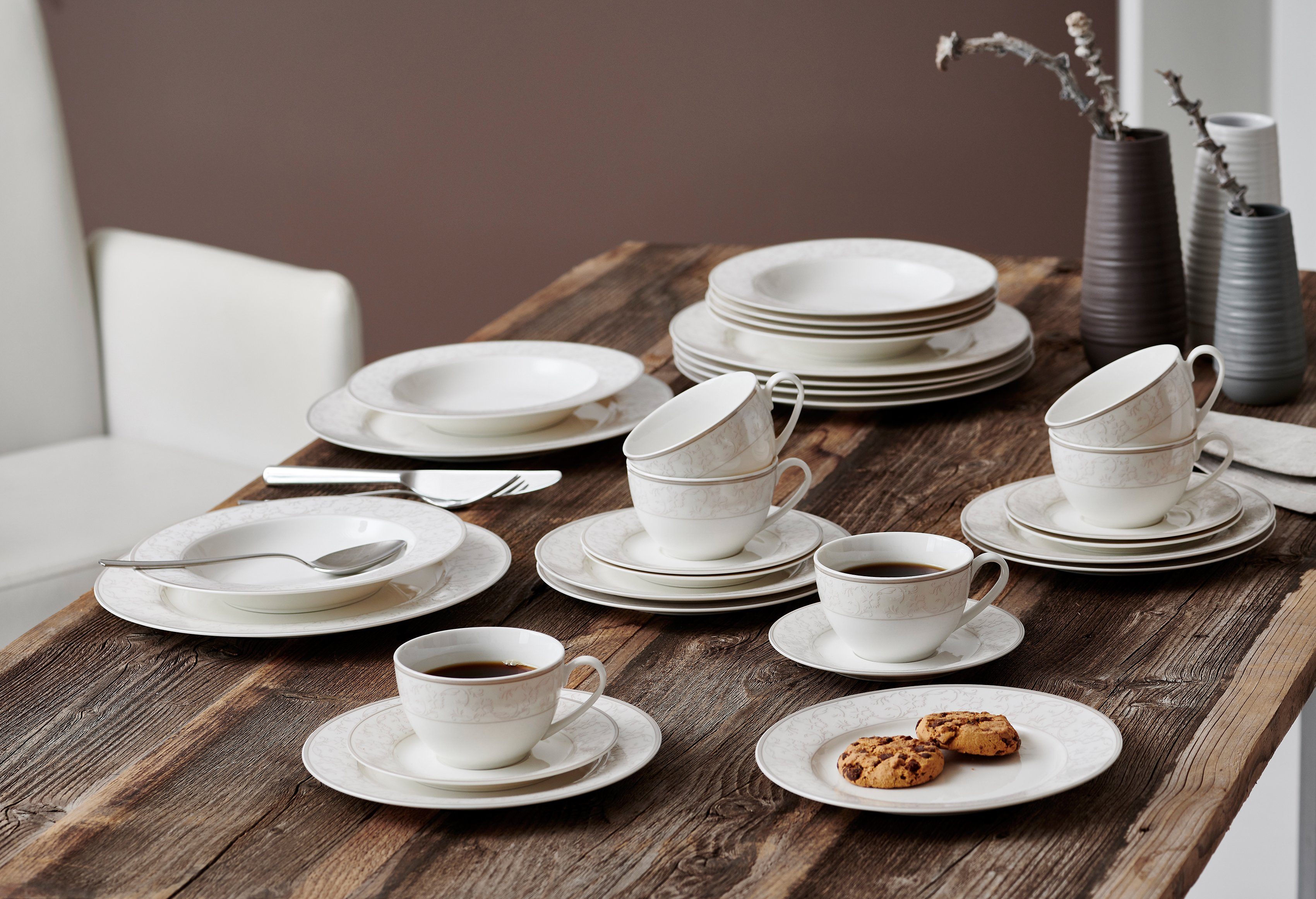 Ritzenhoff & Breker Koffieservies Serviesset, servies ISABELLA opvallend design, 18 delen, voor 6 personen (set, 18-delig)