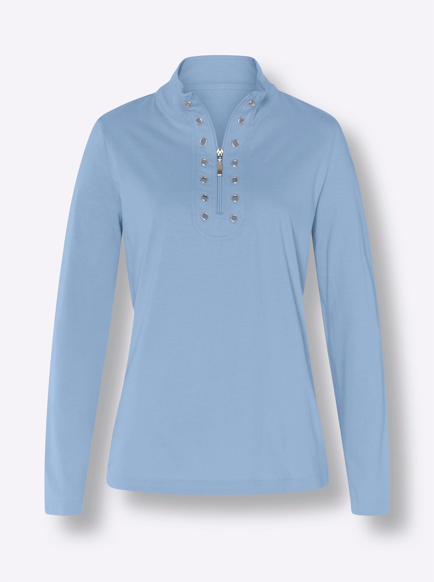 Classic Basics Shirt met staande kraag Shirt met lange mouwen (1-delig)