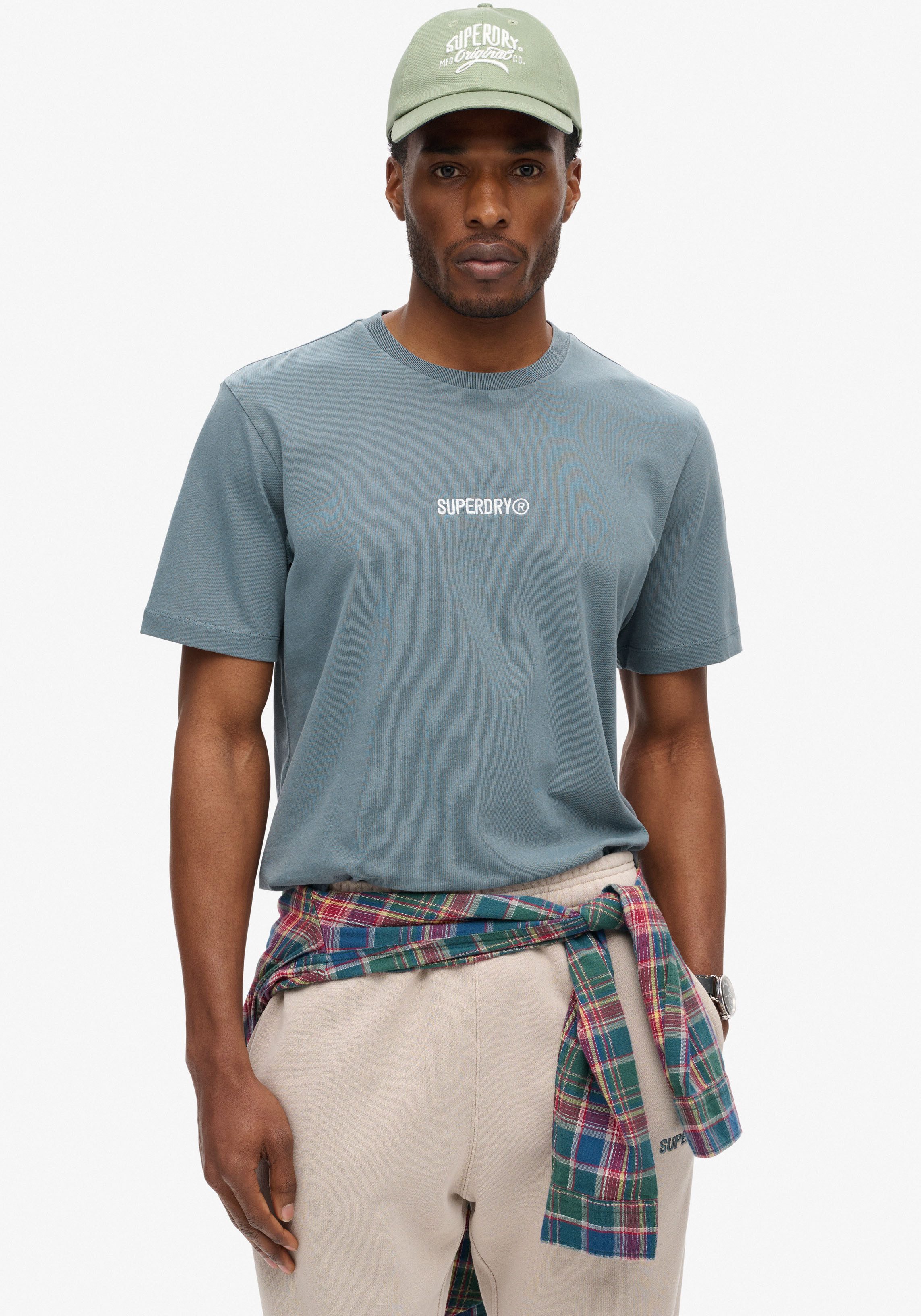 Superdry Shirt met ronde hals MICRO LOGO GRAPHIC LOOSE TEE