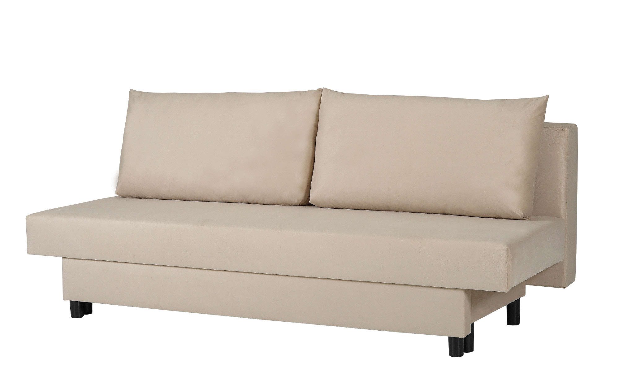 INOSIGN 3-zitsbank SAWYER slaapbank met bedlade en golfvering onderhoudsvriendelijke bekleding: velvet & structuur, b/d/h 193/86/83,5 cm