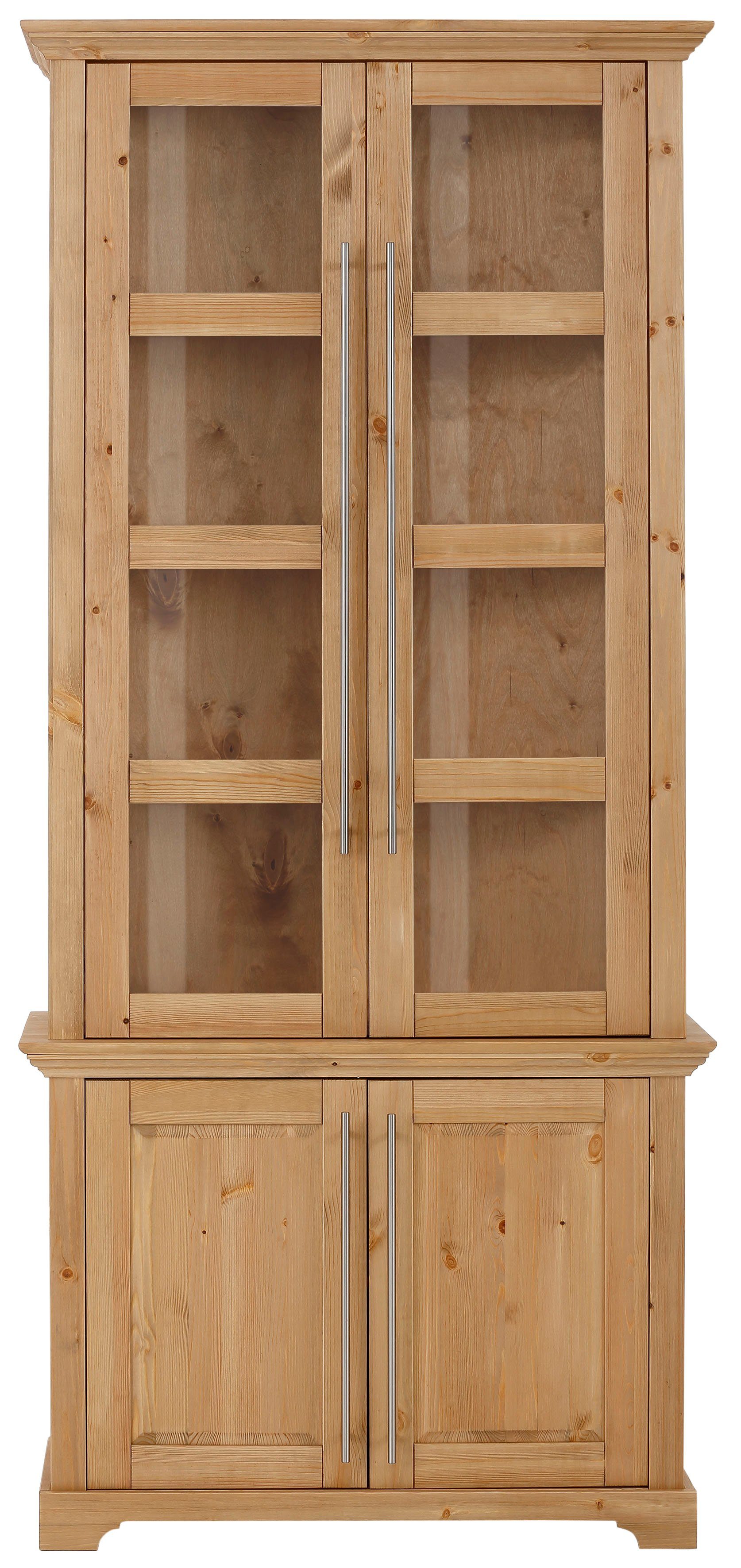Home affaire Vitrinekast Meliss van massieve dennen, fsc® breedte 94 cm
