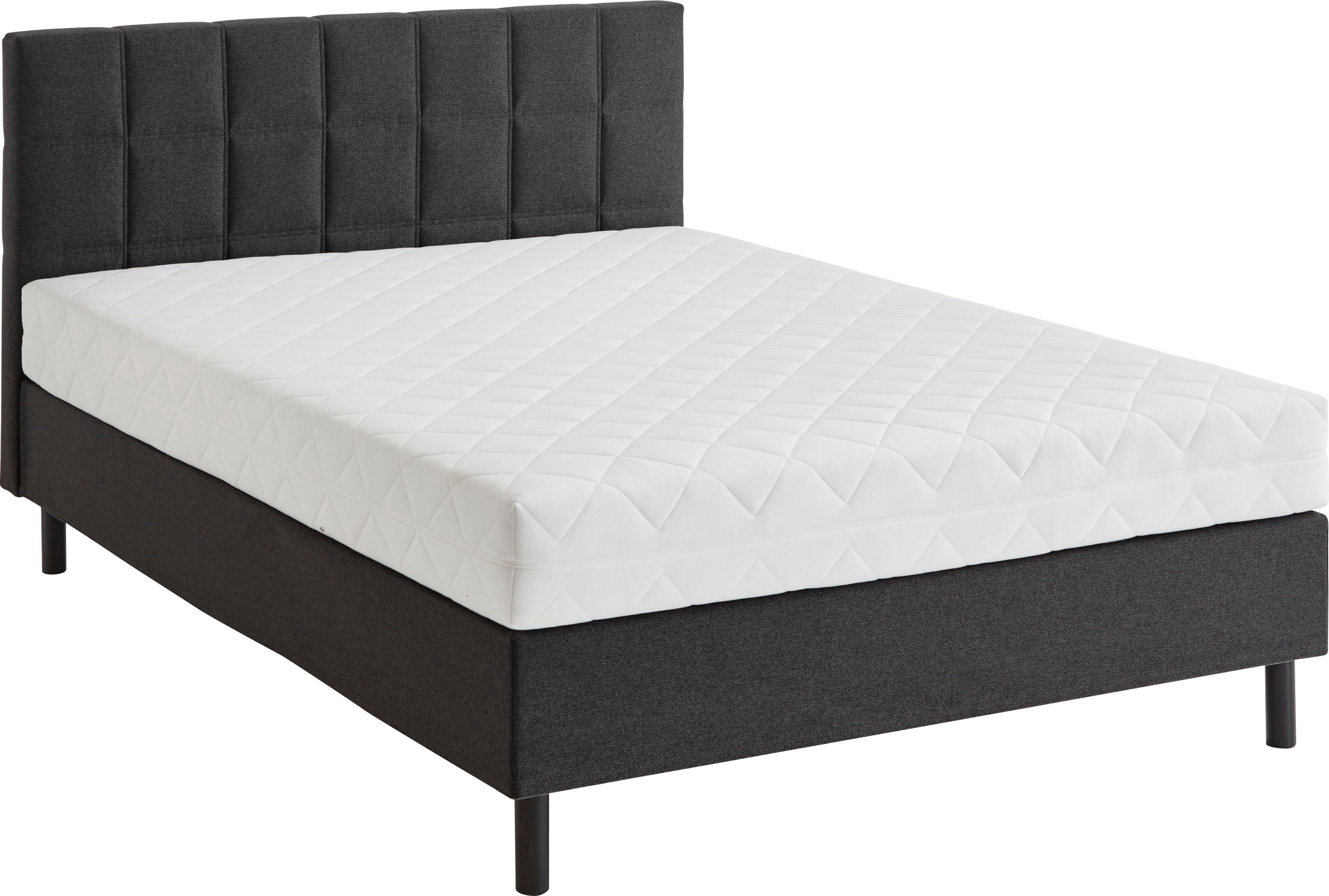 ATLANTIC home collection Boxspring NIKOLA Massief houten poten, met/zonder matras, verkrijgbaar in H2 en H3