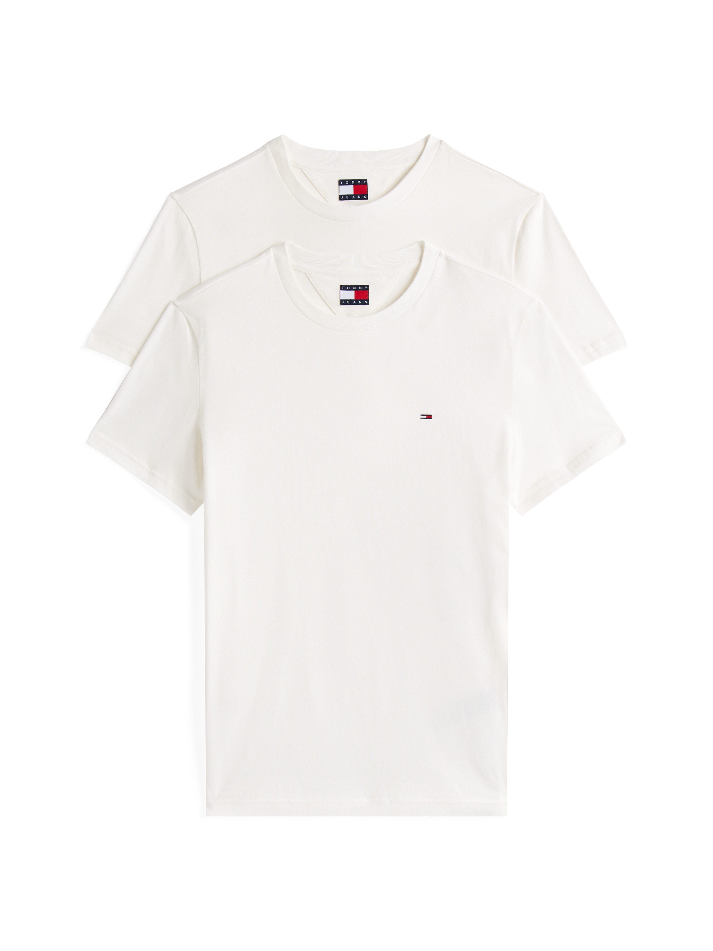 TOMMY JEANS Shirt met ronde hals TJM XSLIM 2PACK JERSEY TEE EXT (Set van 2)