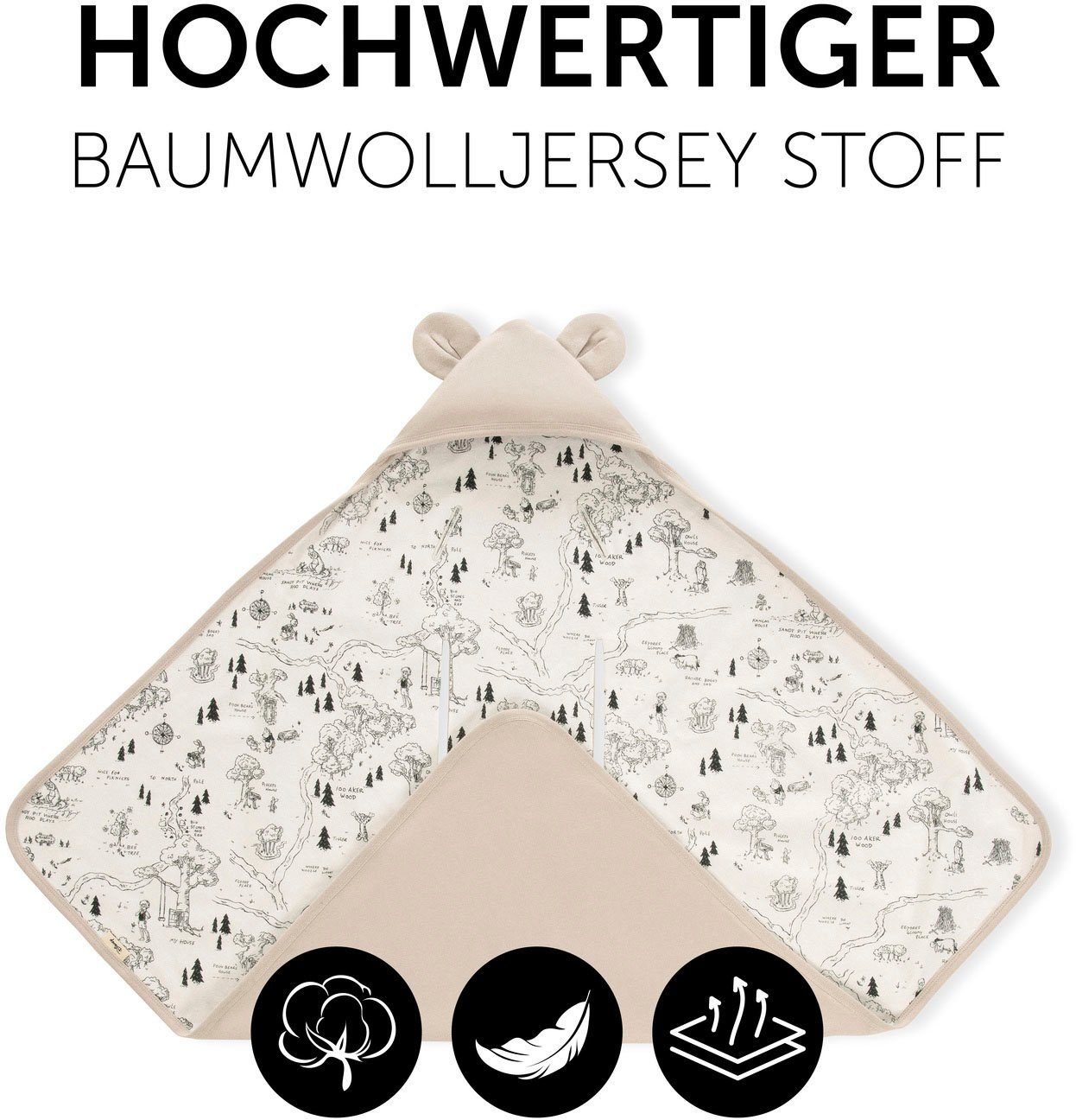 Hauck Babydeken Baby Inslapdeken, Snuggle N Dream Winnie the Pooh beige